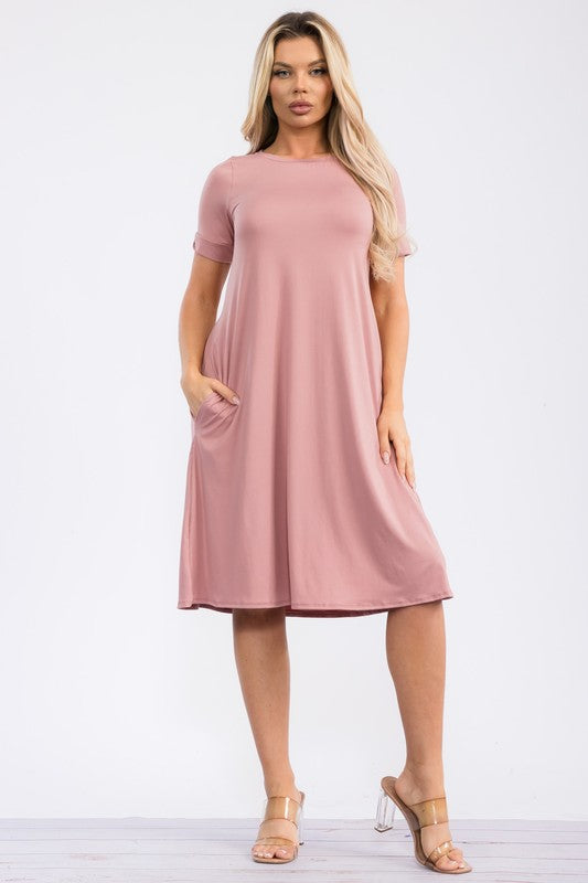 SAN136X-S Tunic Dress with Pockets