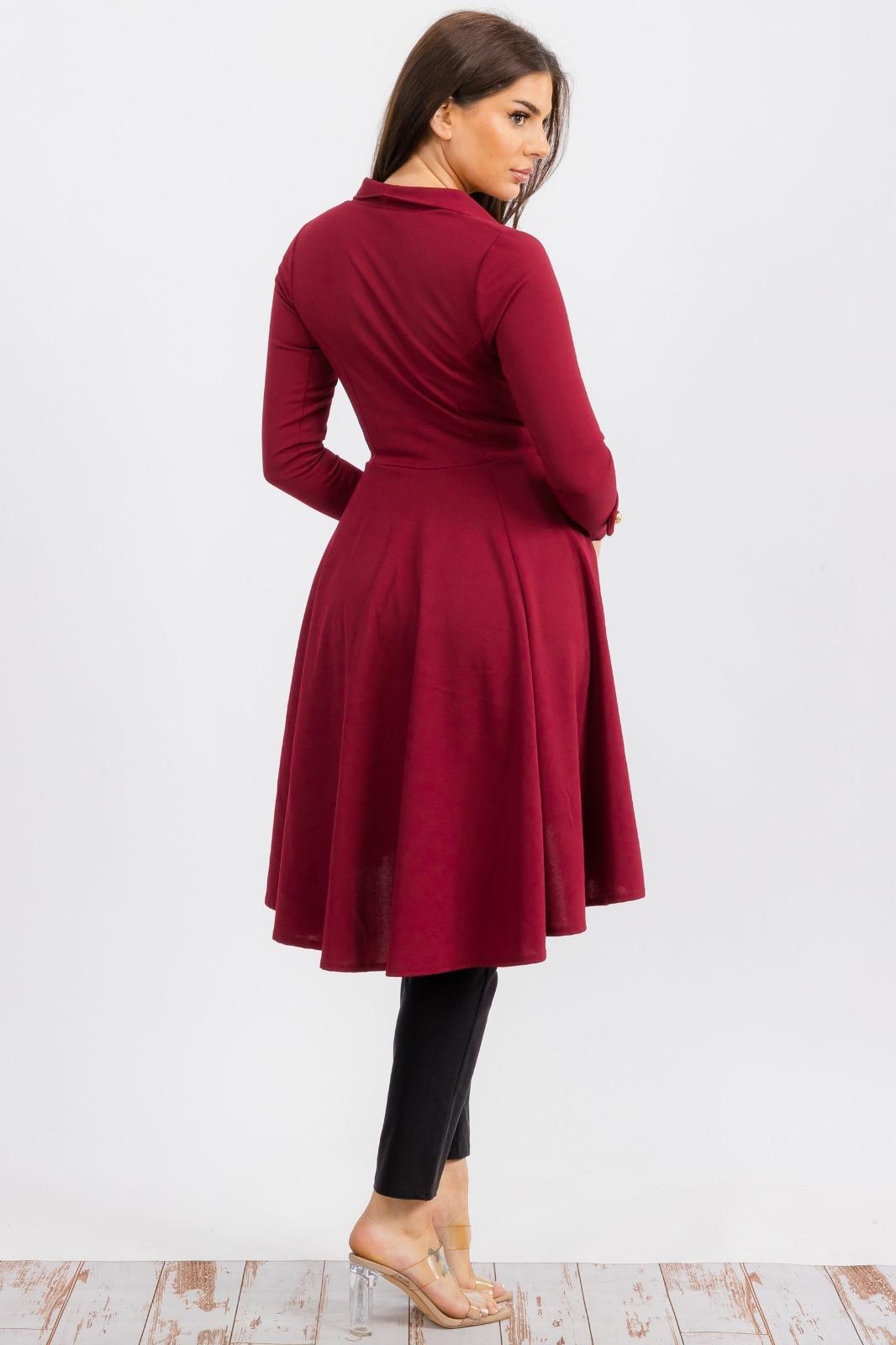 HH744R-S2 Crepe Hi-lo Cardigan