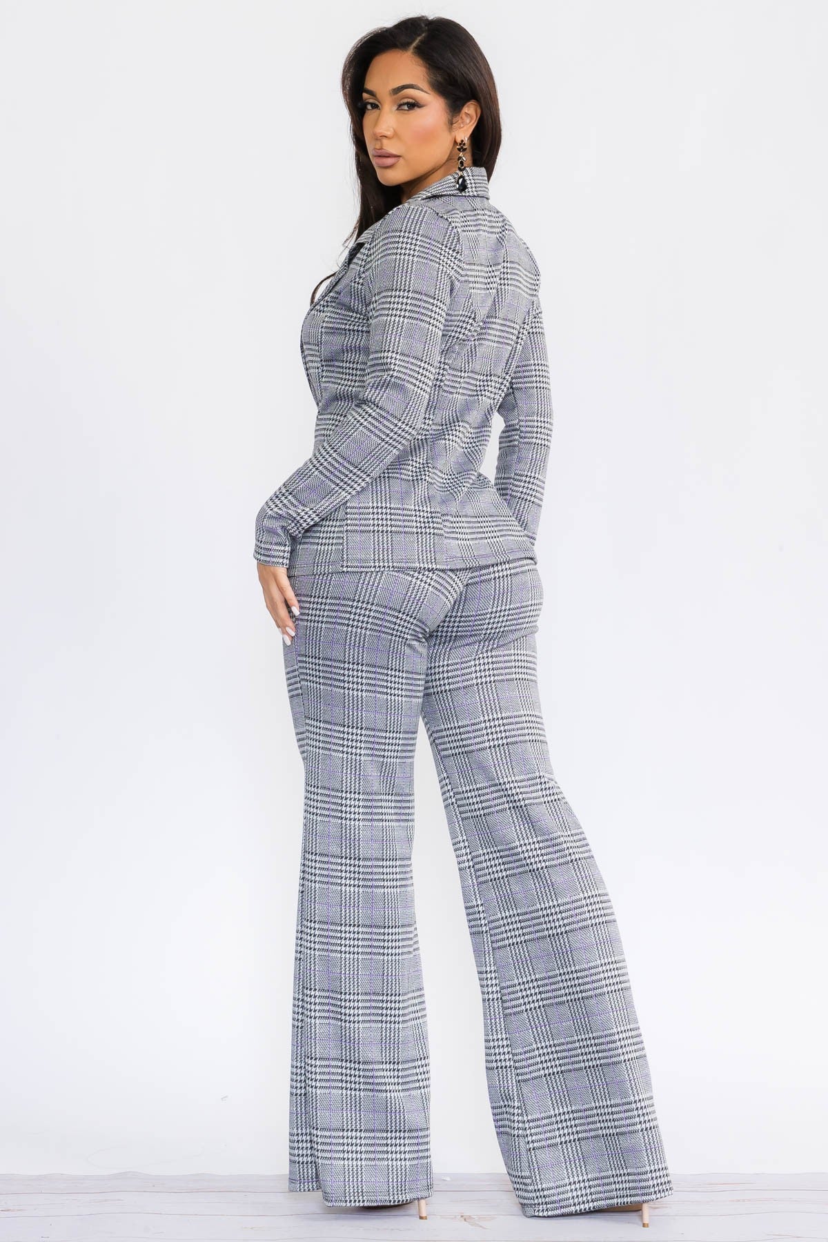 HH741R-P - 2PC SOLID PANT AND BLAZER SET