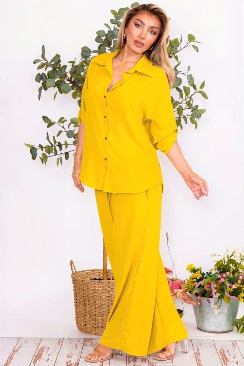 HH753-55-RX-S - Regular And Plus  Size Relaxed Two-Piece Set