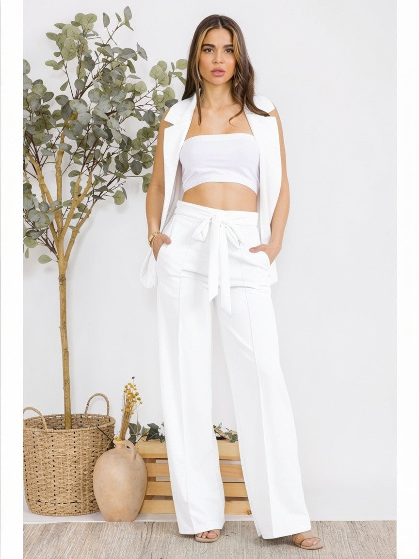 S25671-R - 2 PC VEST AND PANT SET