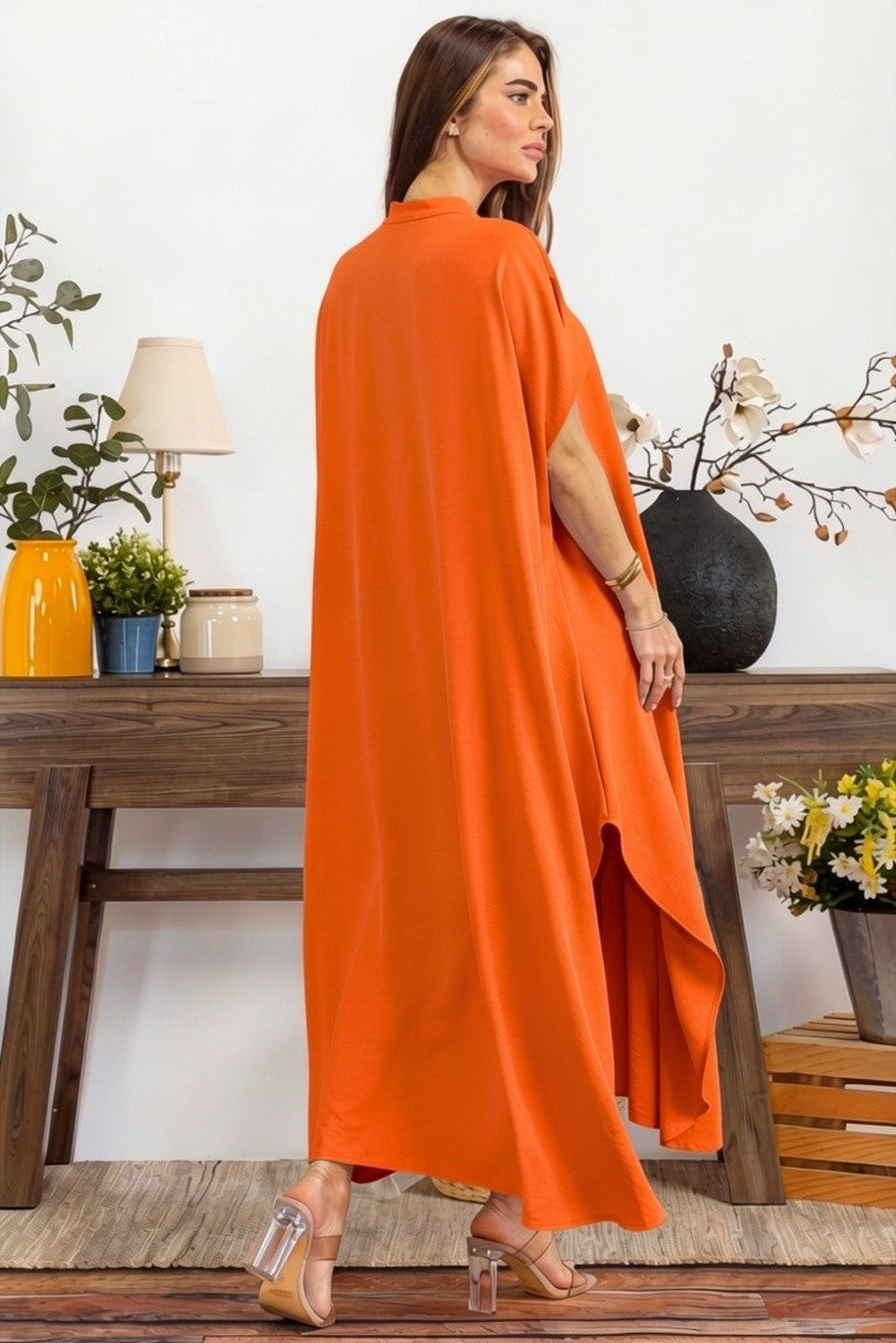 HH763R-S - OVERSIZED BUTTON DOWN DRESS