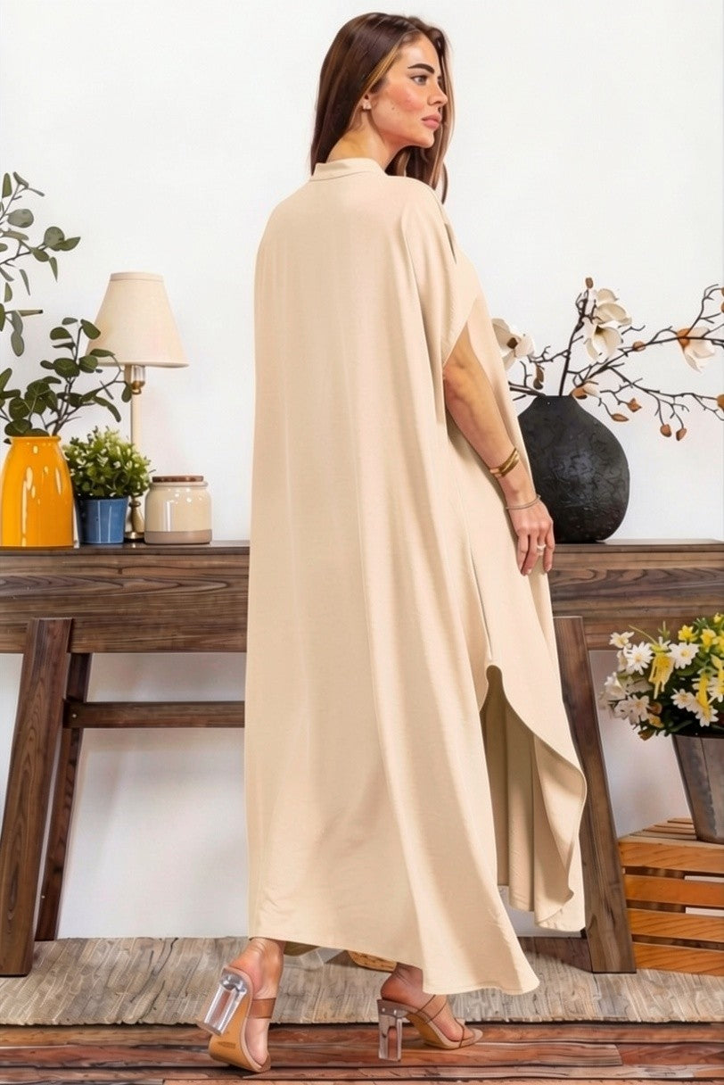 HH763R-S - OVERSIZED BUTTON DOWN DRESS