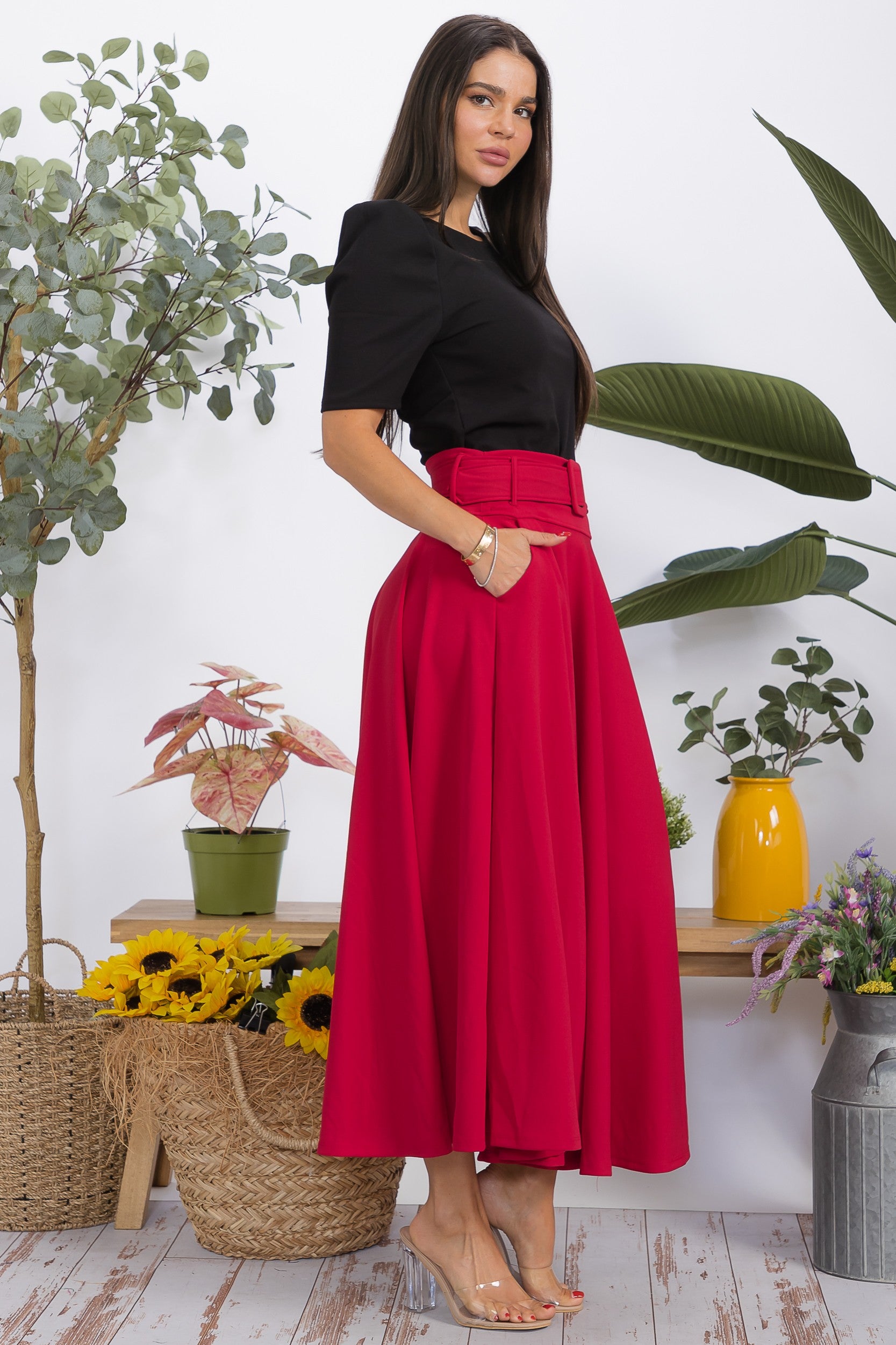 S25670 - Luxe Flow Maxi Skirt