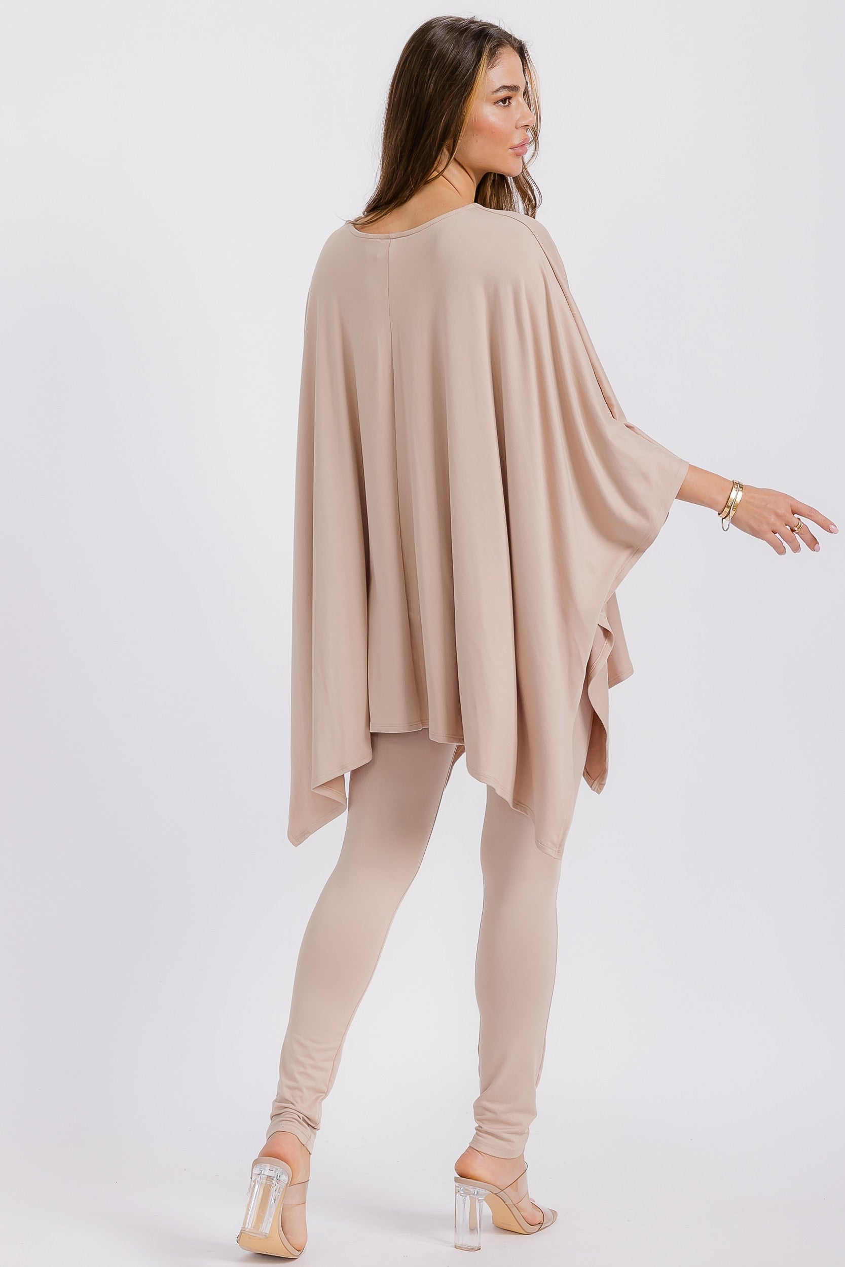 HH637R-S3 Oversized Batwing Top & Legging Set