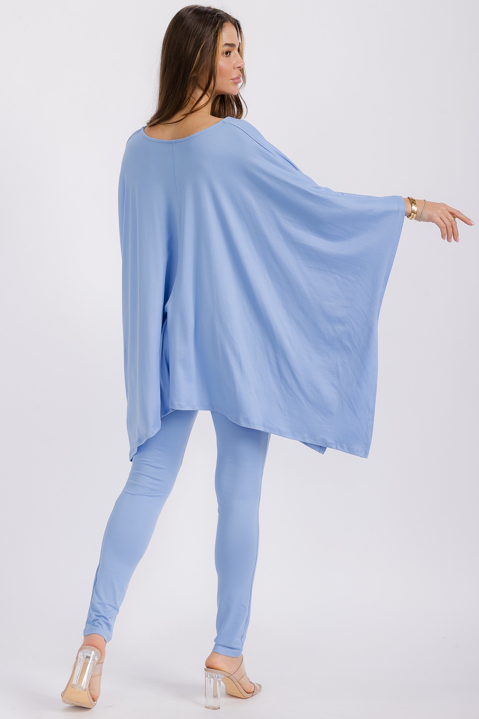 HH637R-S3 Oversized Batwing Top & Legging Set