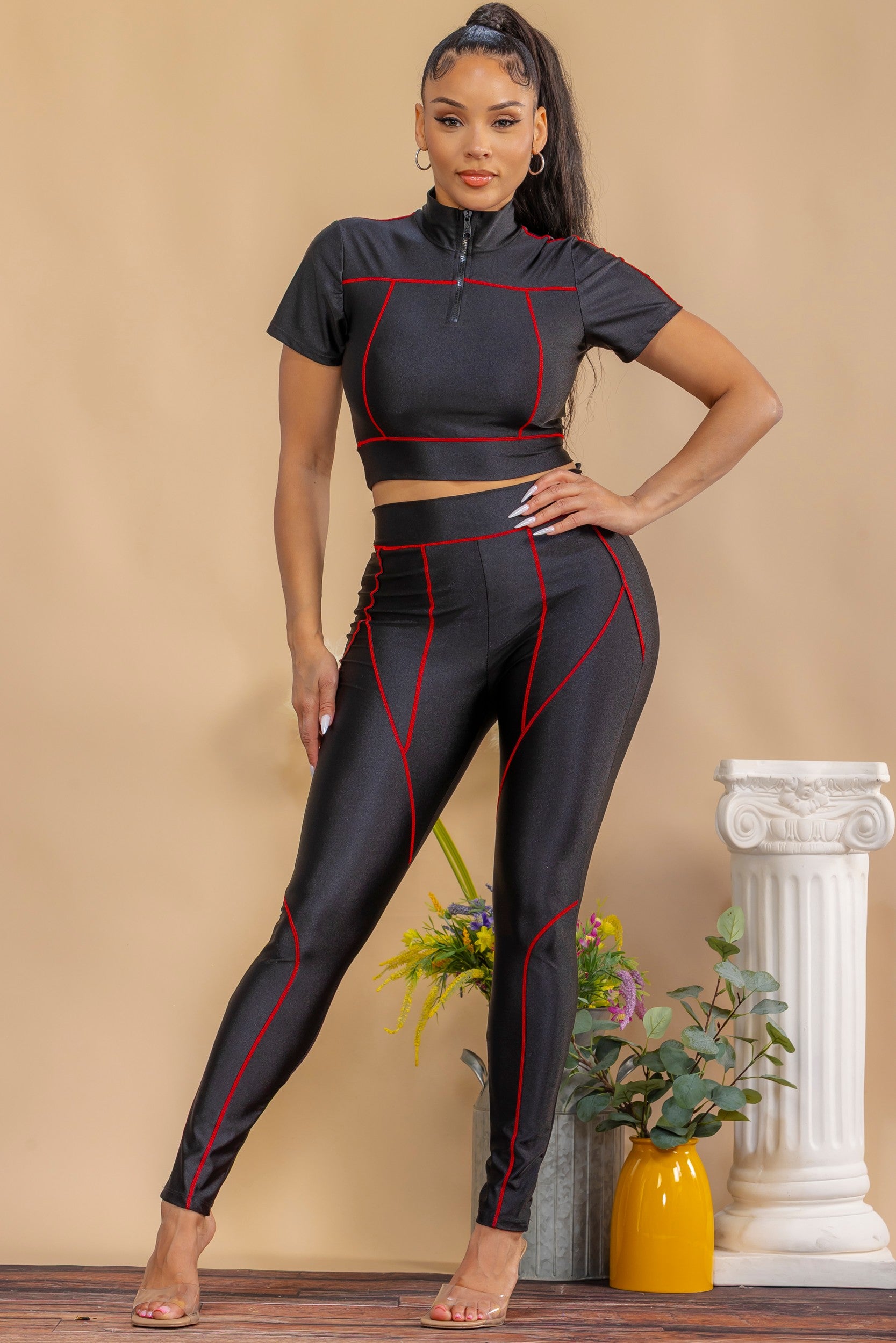 HH640 - 2 PC PANT SET WITH MASK