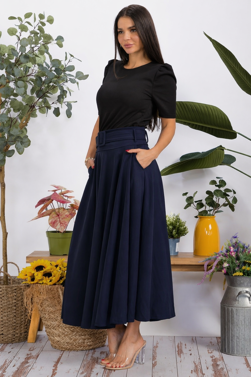 S25670 - Luxe Flow Maxi Skirt