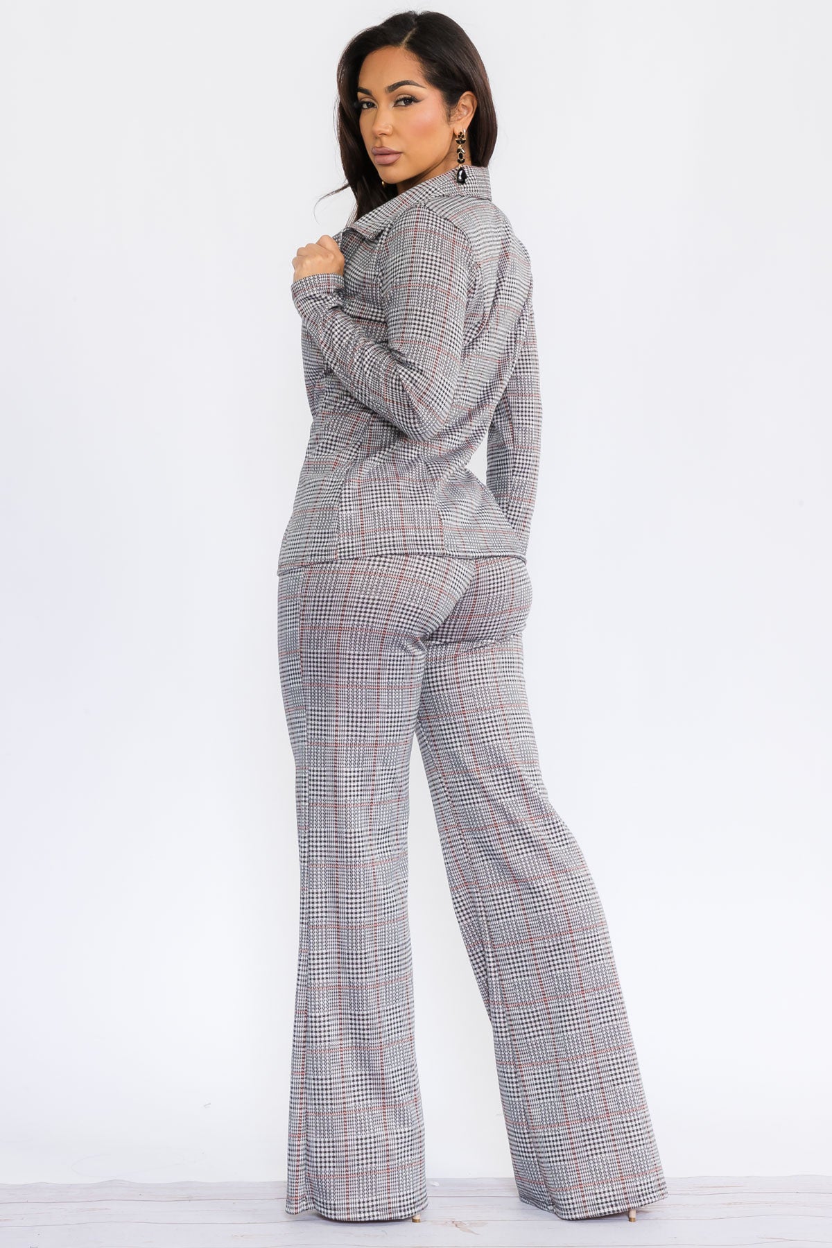 HH741R-P - 2PC SOLID PANT AND BLAZER SET