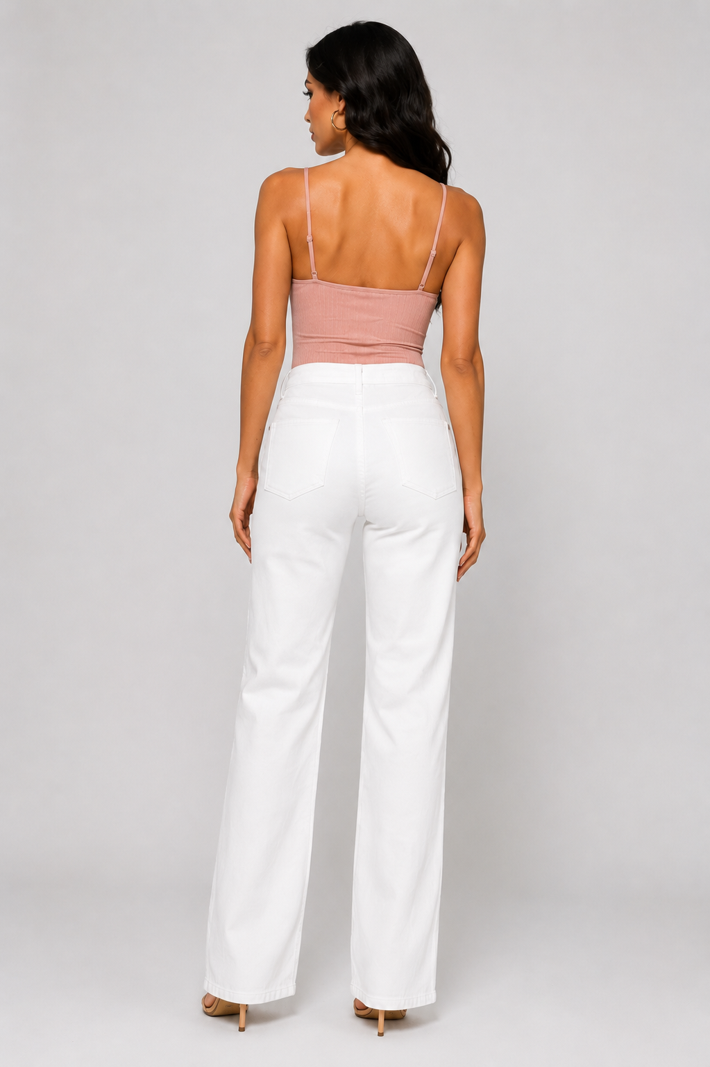 CR3753 - Ribbed Lace-up Bodysuit