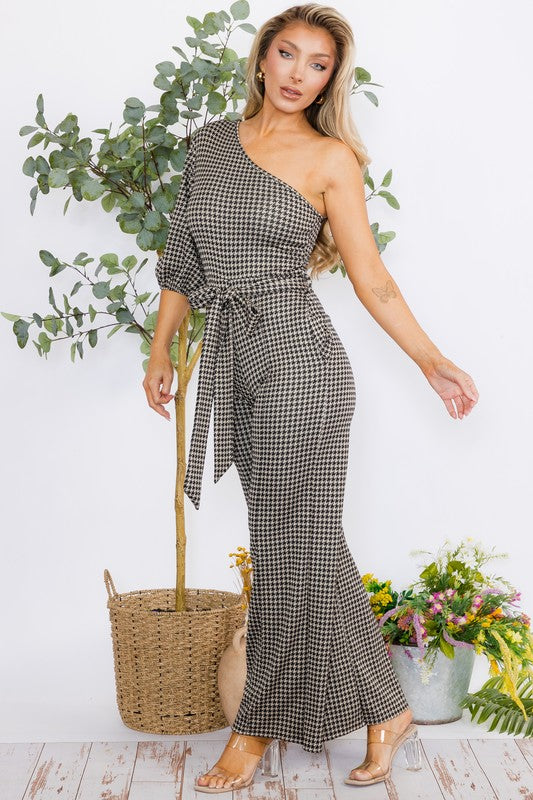 HH667R-P - One shoulder jumpsuit Regular Size