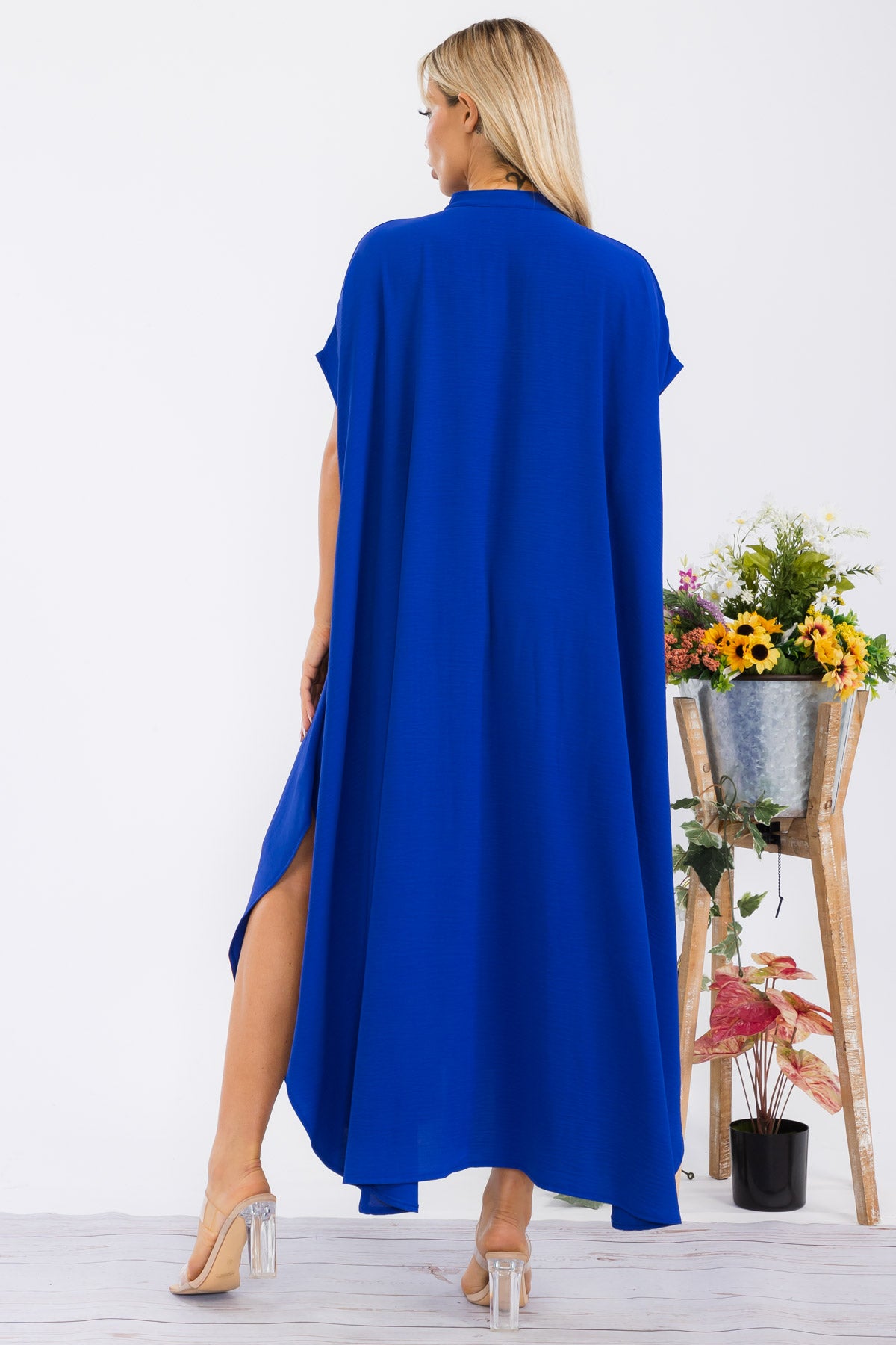 HH763R-S - SLEEVELESS MIDI DRESS