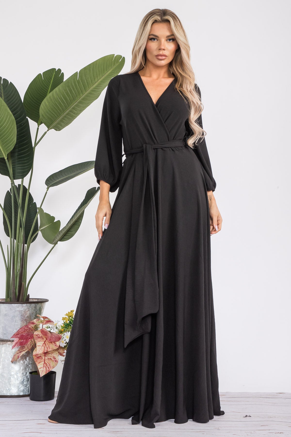 HH568X-S - LONGSLEEVE MAXI DRESS