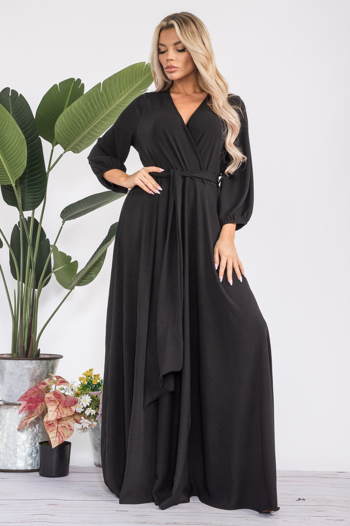 HH568X-S - LONGSLEEVE MAXI DRESS