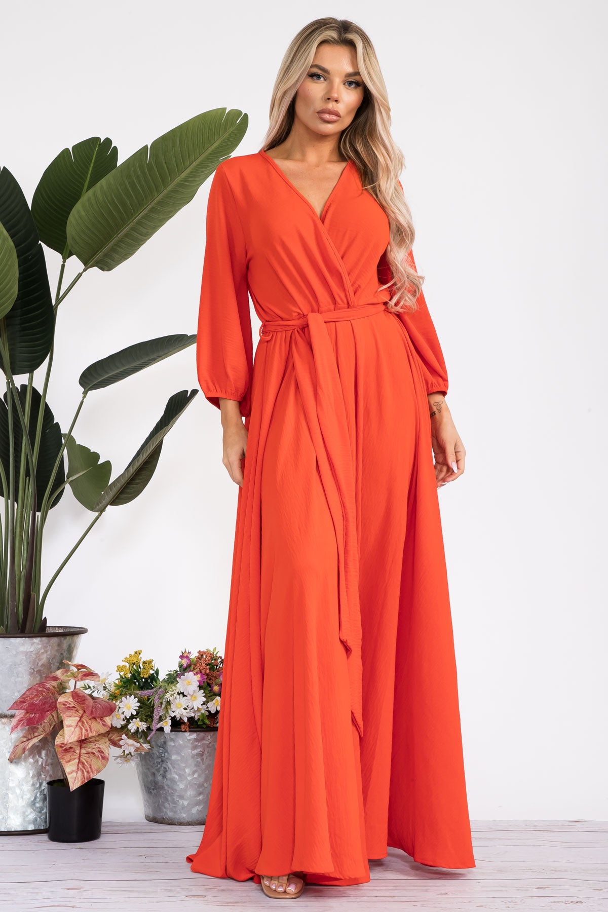 HH568X-S - LONGSLEEVE MAXI DRESS