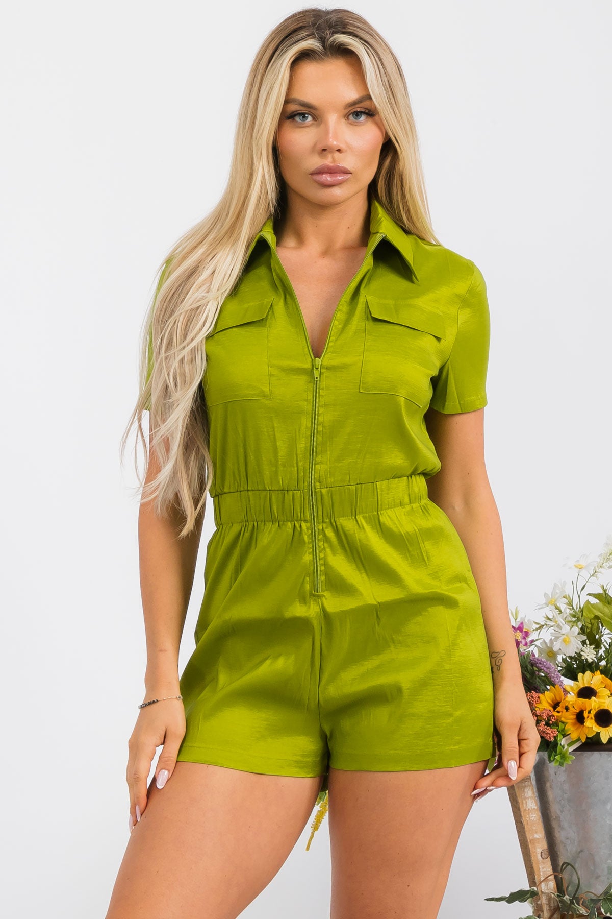 JP3944-S - SOLID COLOR ROMPER