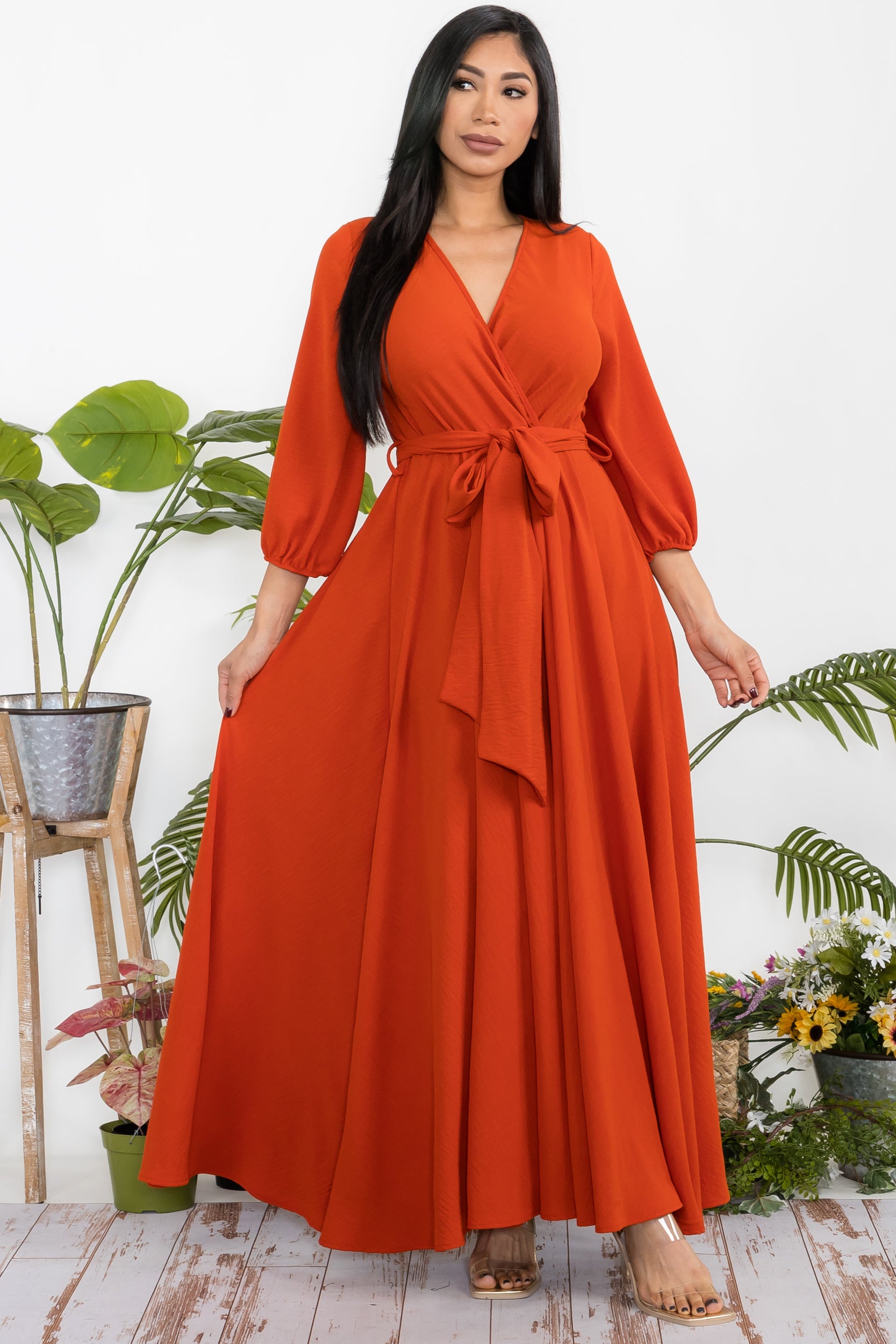 HH568R-S1 - LONGSLEEVE MAXI DRESS