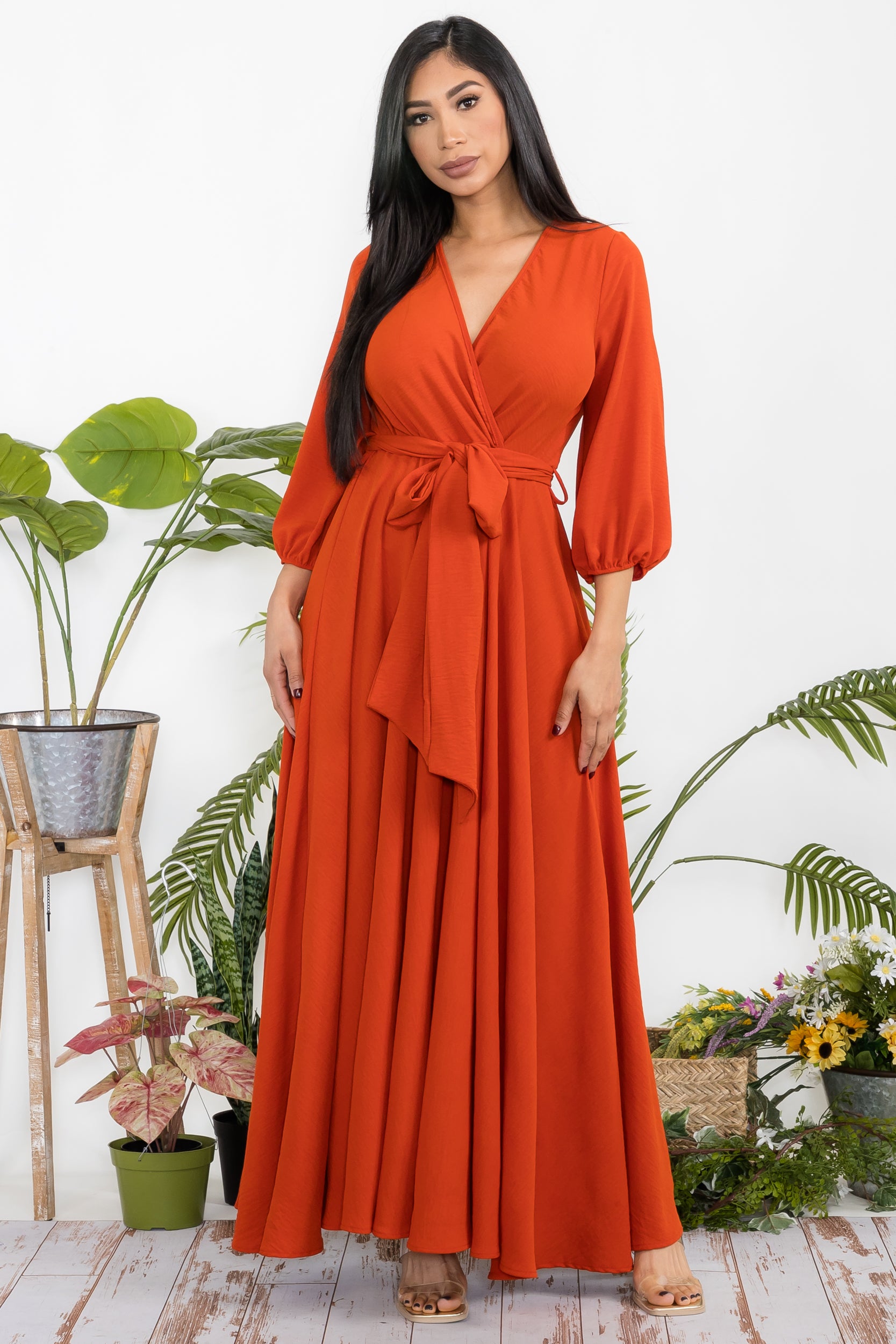 HH568R-S1 - LONGSLEEVE MAXI DRESS