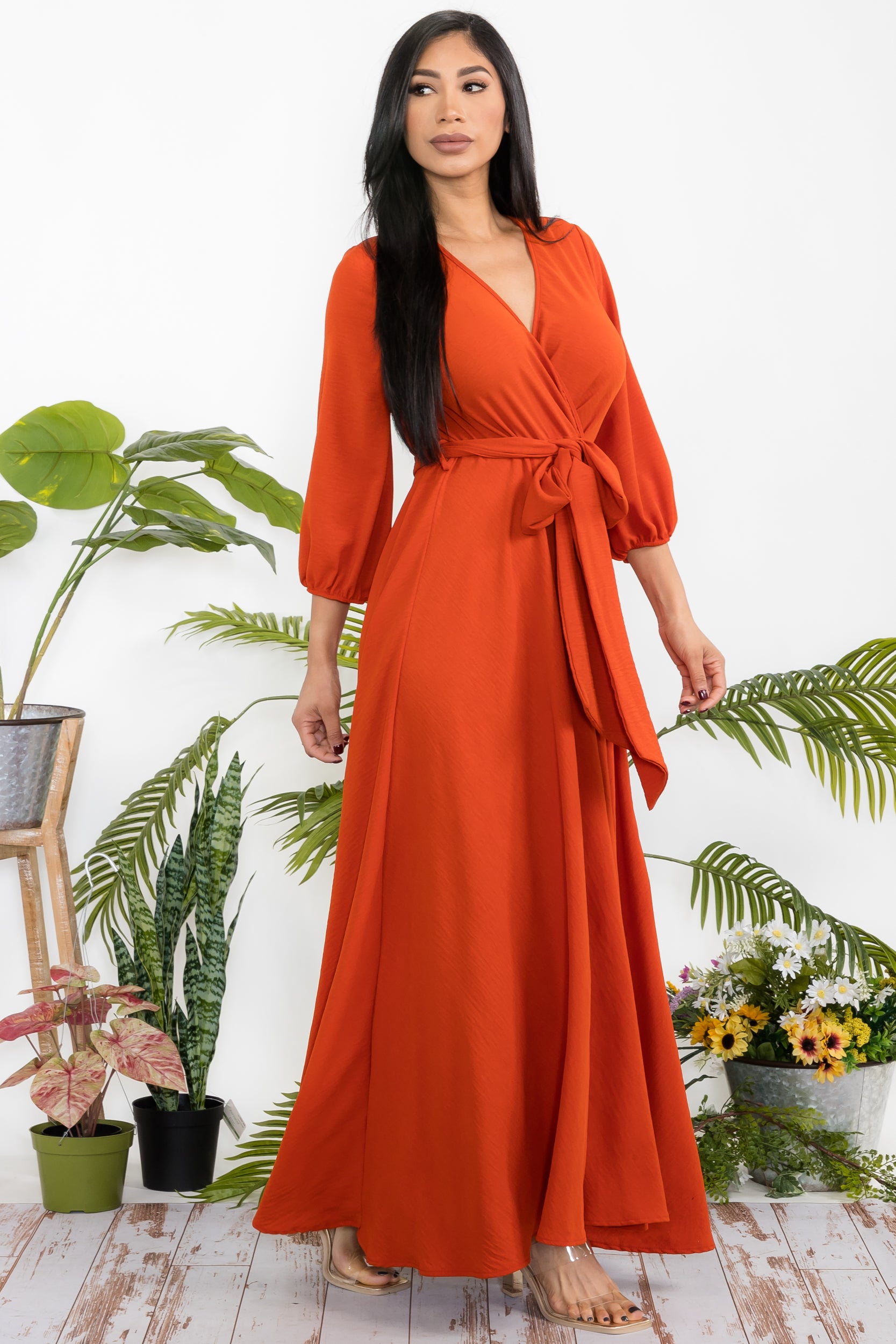 HH568R-S1 - LONGSLEEVE MAXI DRESS