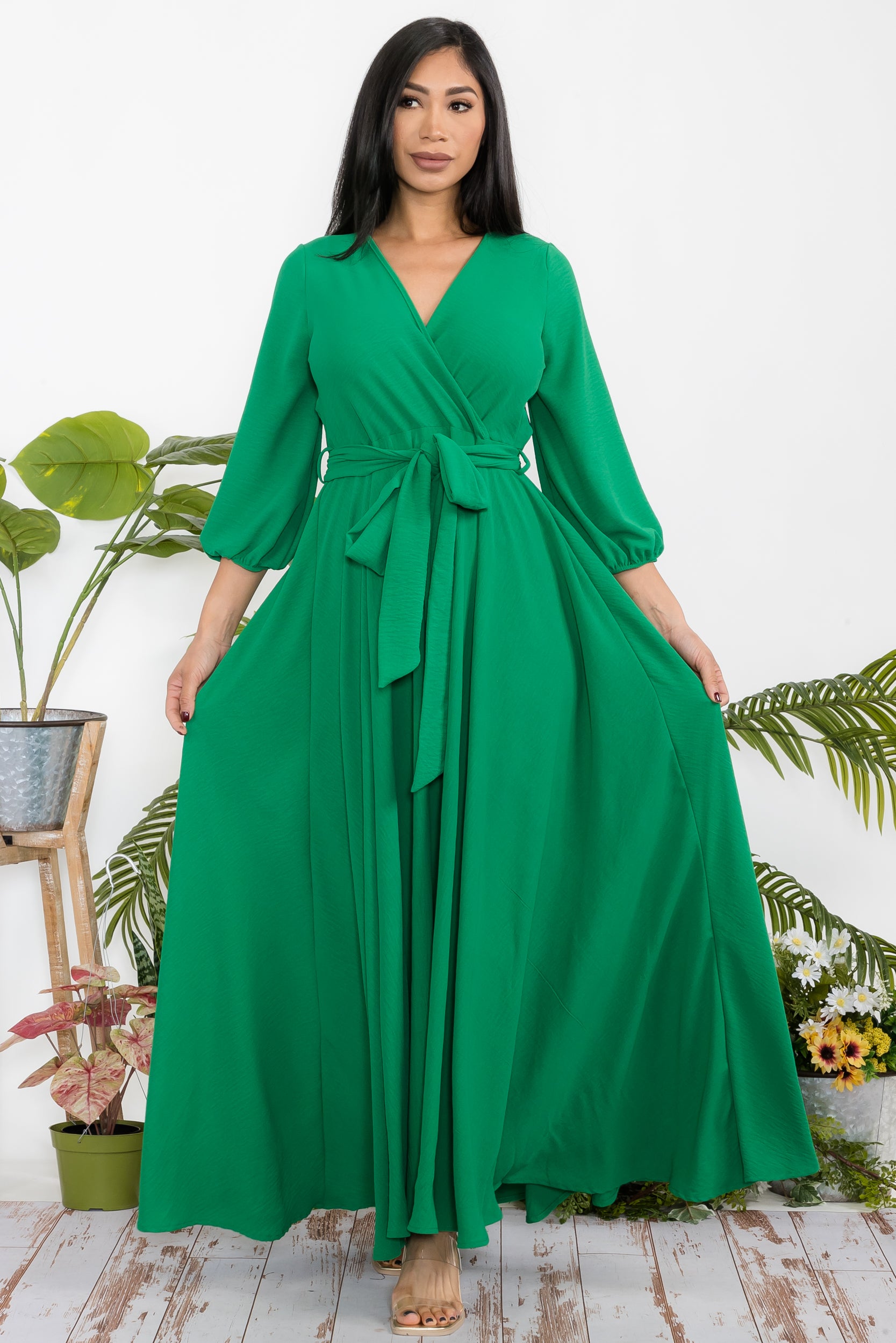 HH568R-S1 - LONGSLEEVE MAXI DRESS