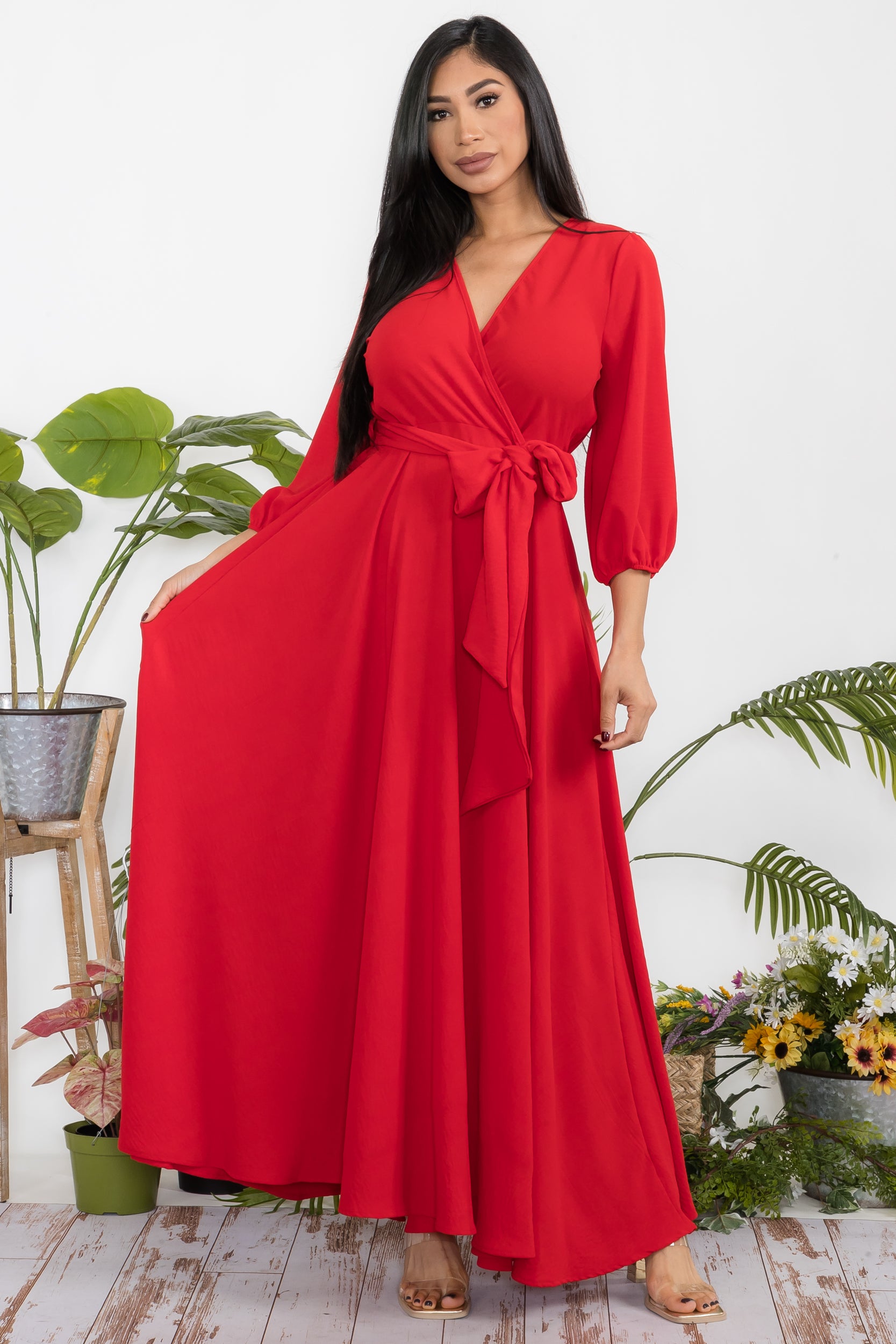 HH568R-S1 - LONGSLEEVE MAXI DRESS