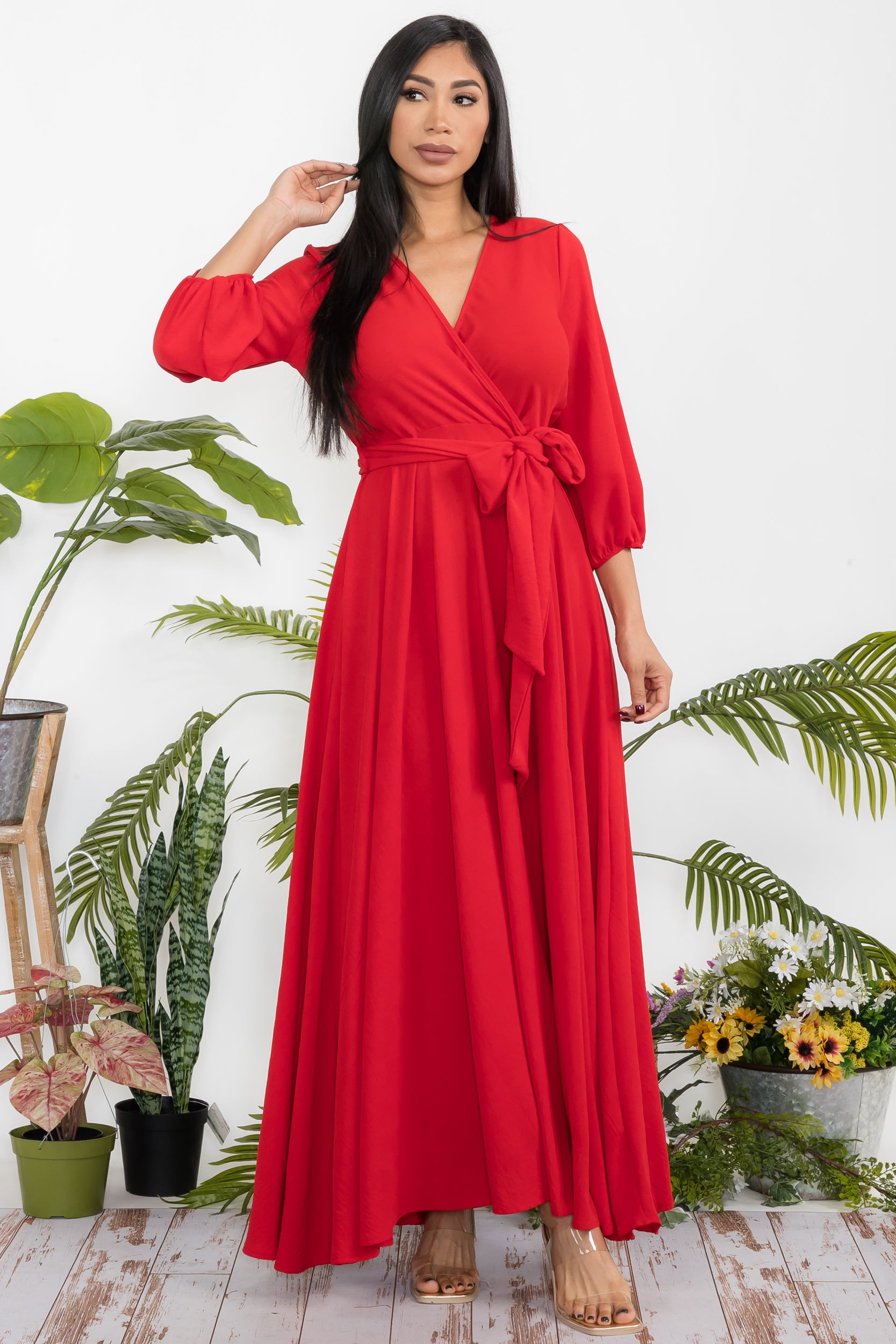 HH568R-S1 - LONGSLEEVE MAXI DRESS