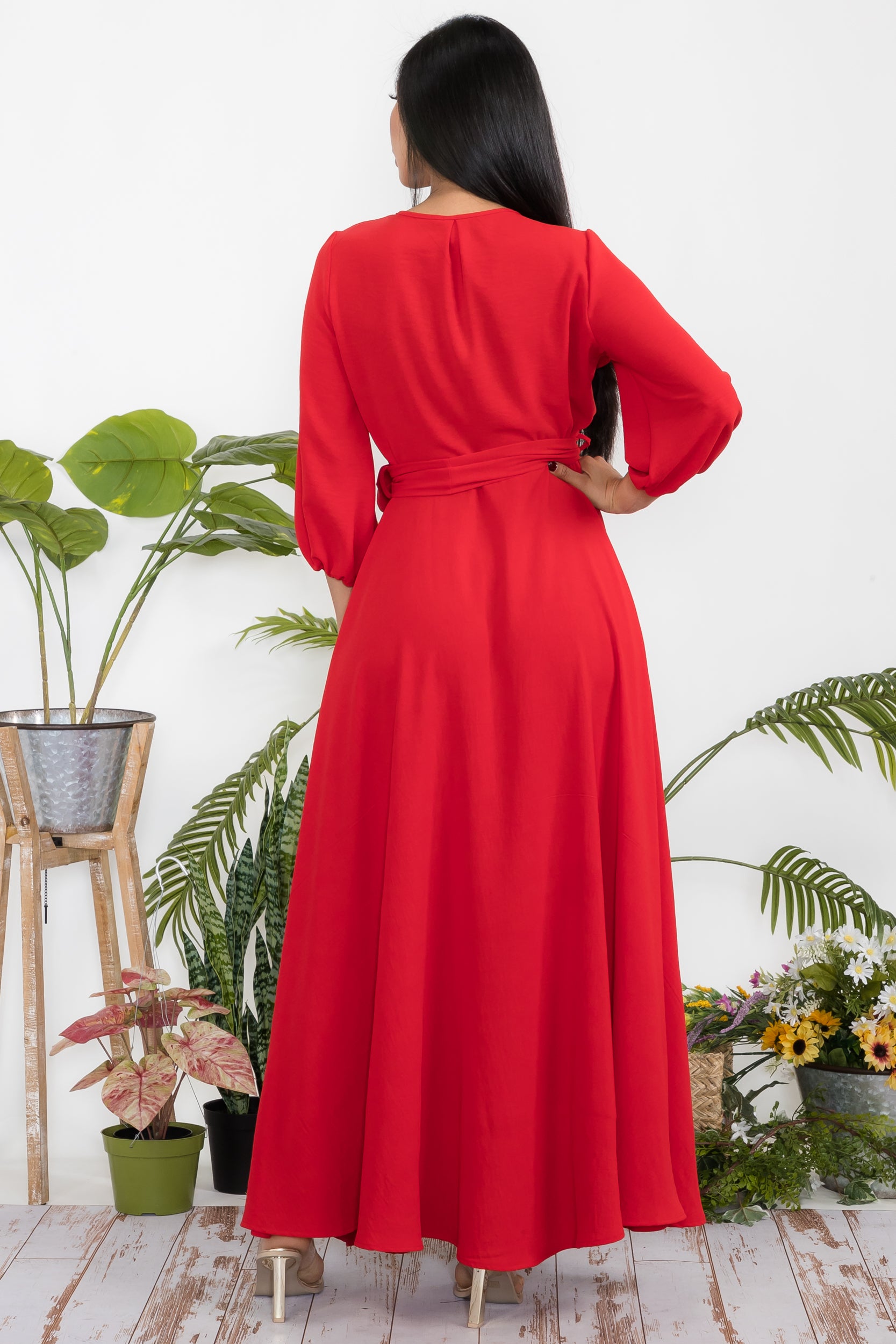 HH568R-S1 - LONGSLEEVE MAXI DRESS