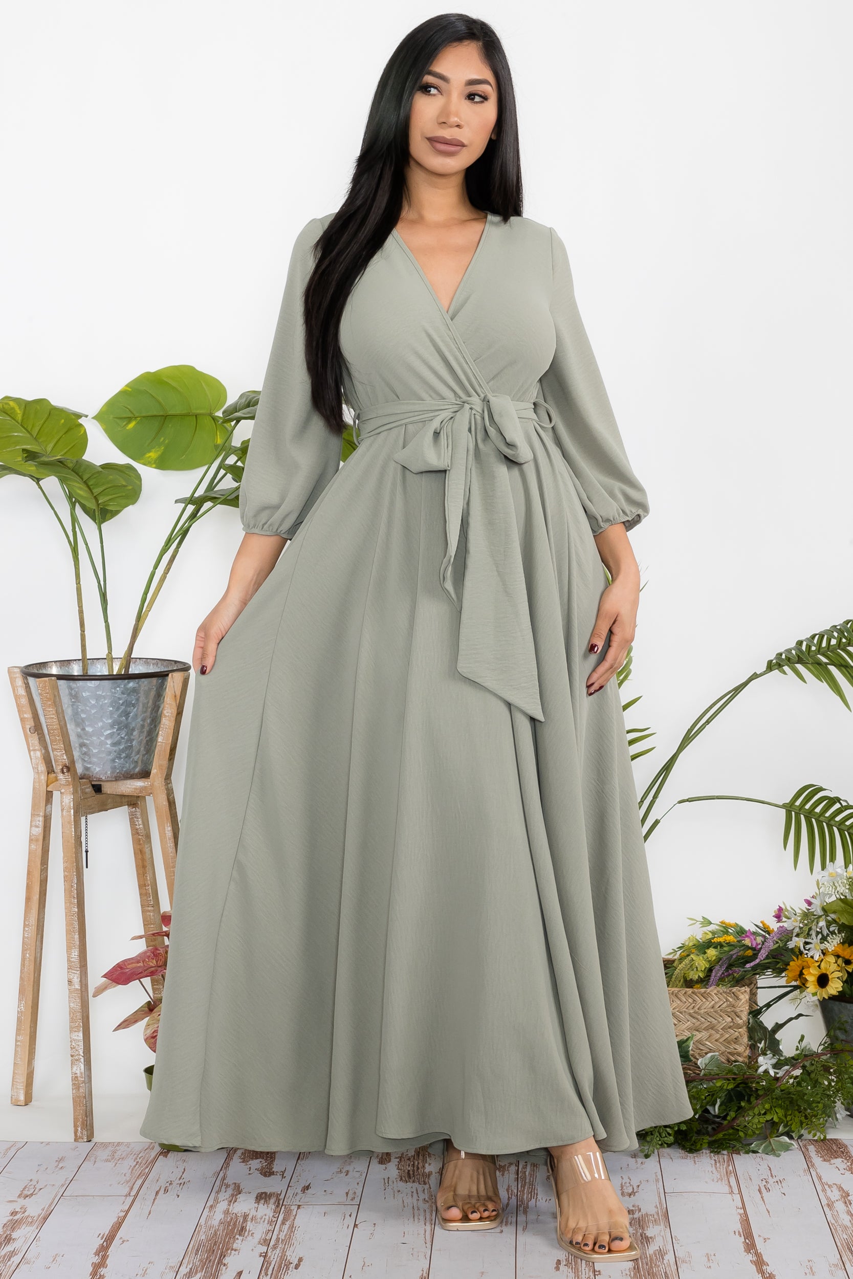 HH568R-S1 - LONGSLEEVE MAXI DRESS