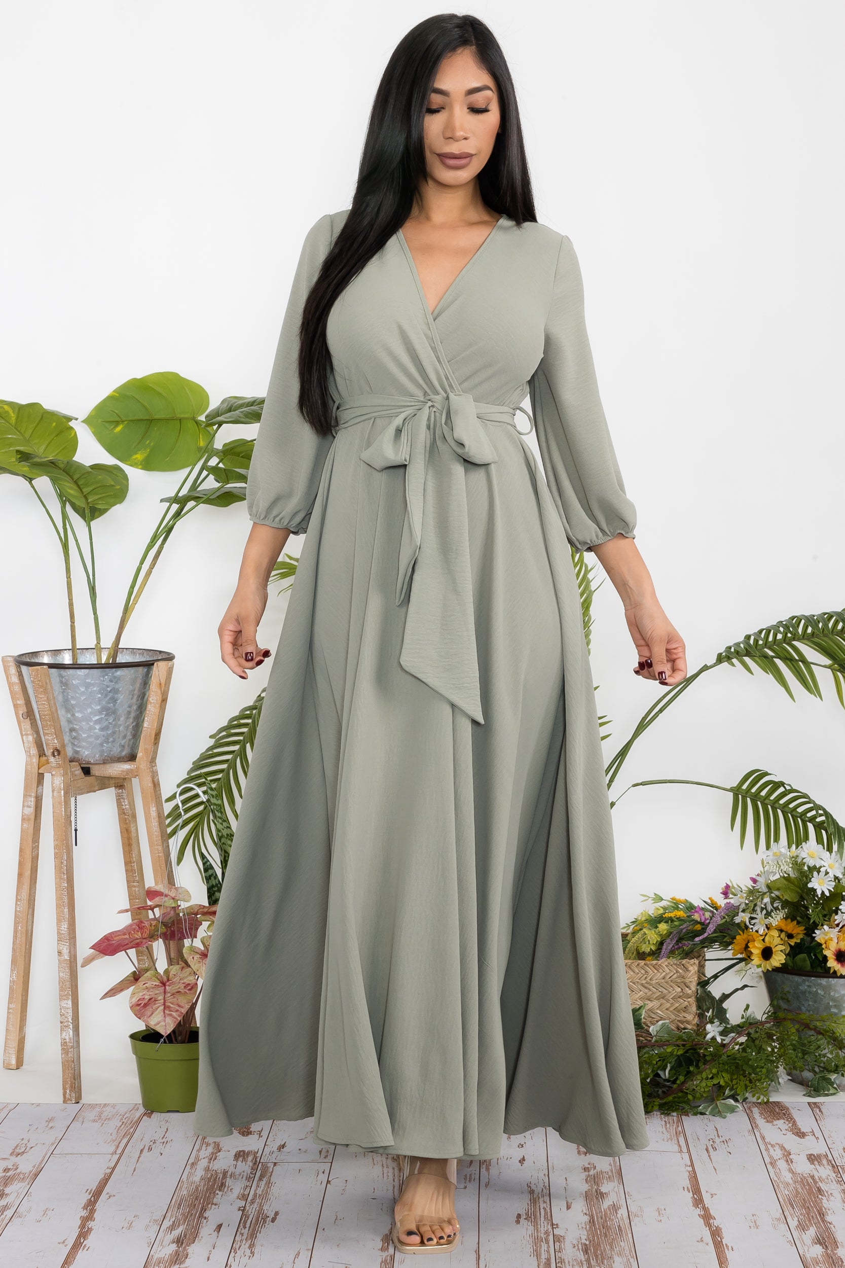 HH568R-S1 - LONGSLEEVE MAXI DRESS