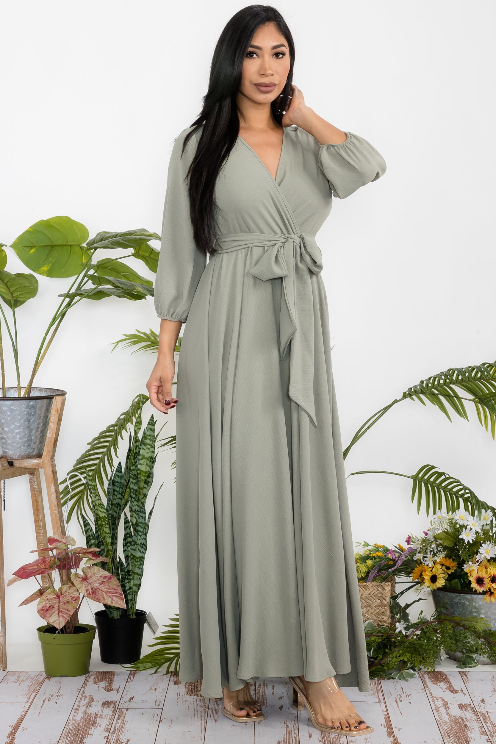 HH568R-S1 - LONGSLEEVE MAXI DRESS