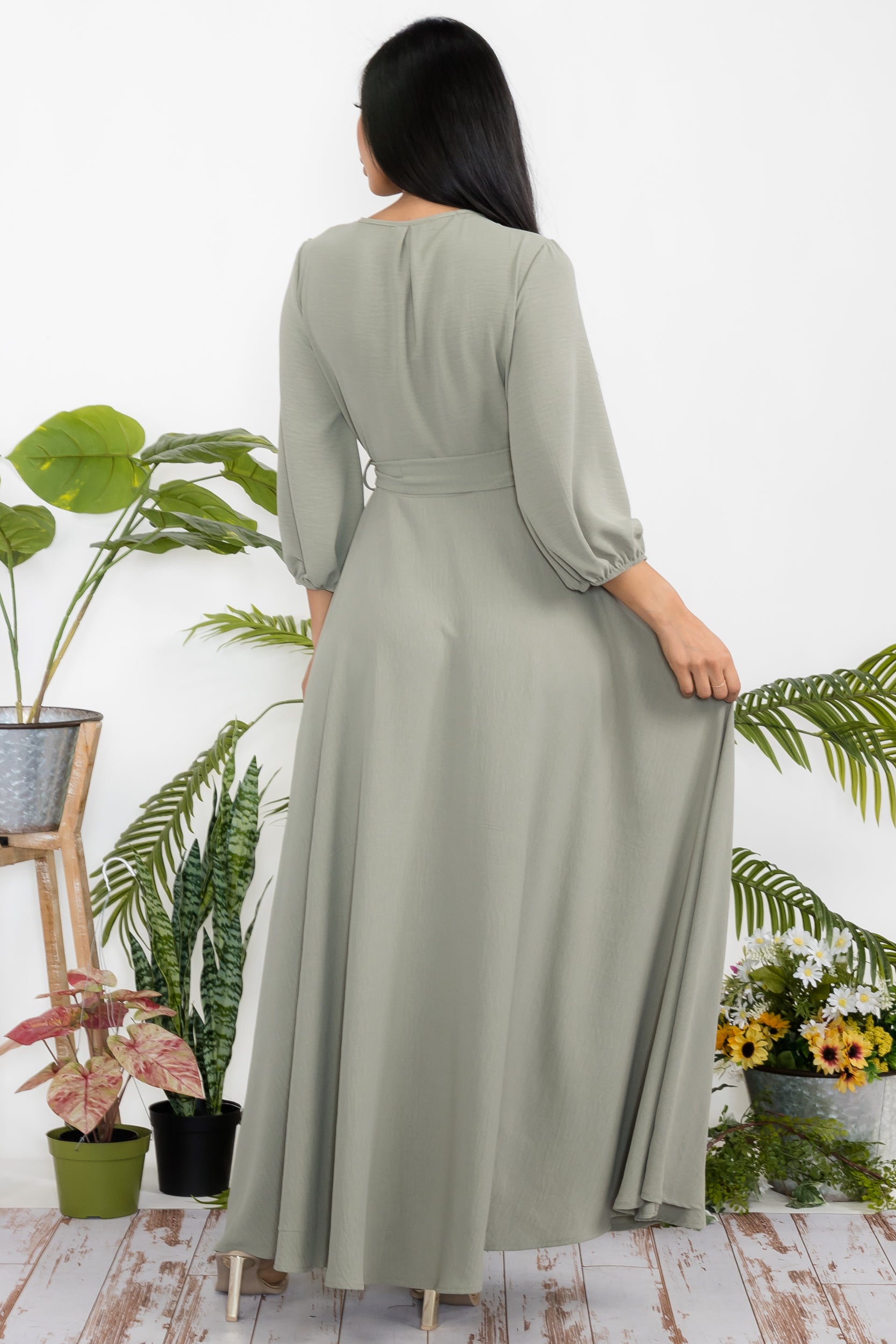 HH568R-S1 - LONGSLEEVE MAXI DRESS