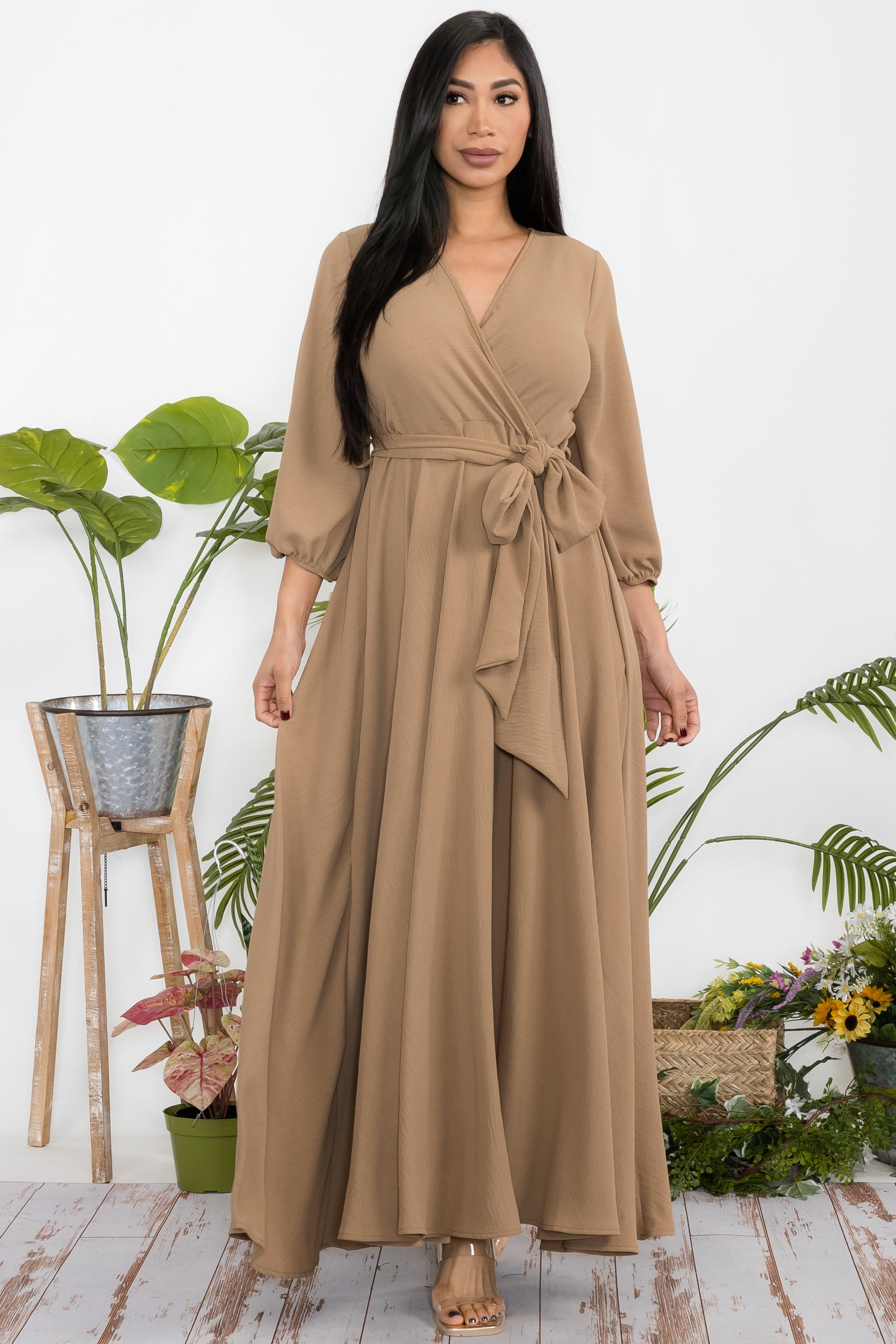 HH568R-S1 - LONGSLEEVE MAXI DRESS