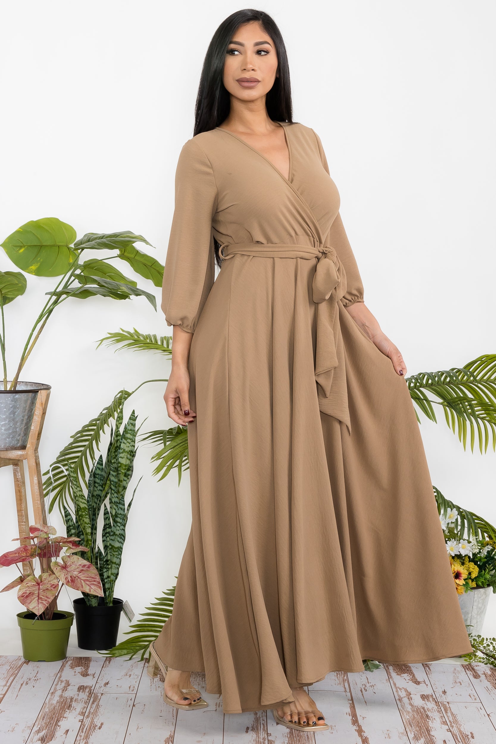 HH568R-S1 - LONGSLEEVE MAXI DRESS