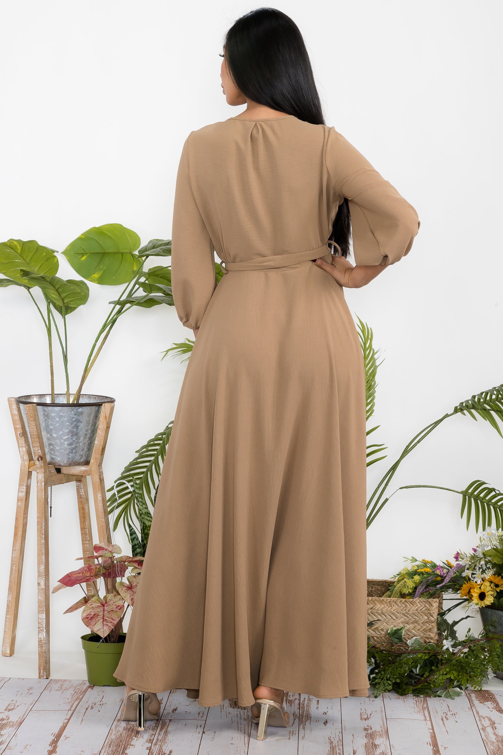 HH568R-S1 - LONGSLEEVE MAXI DRESS