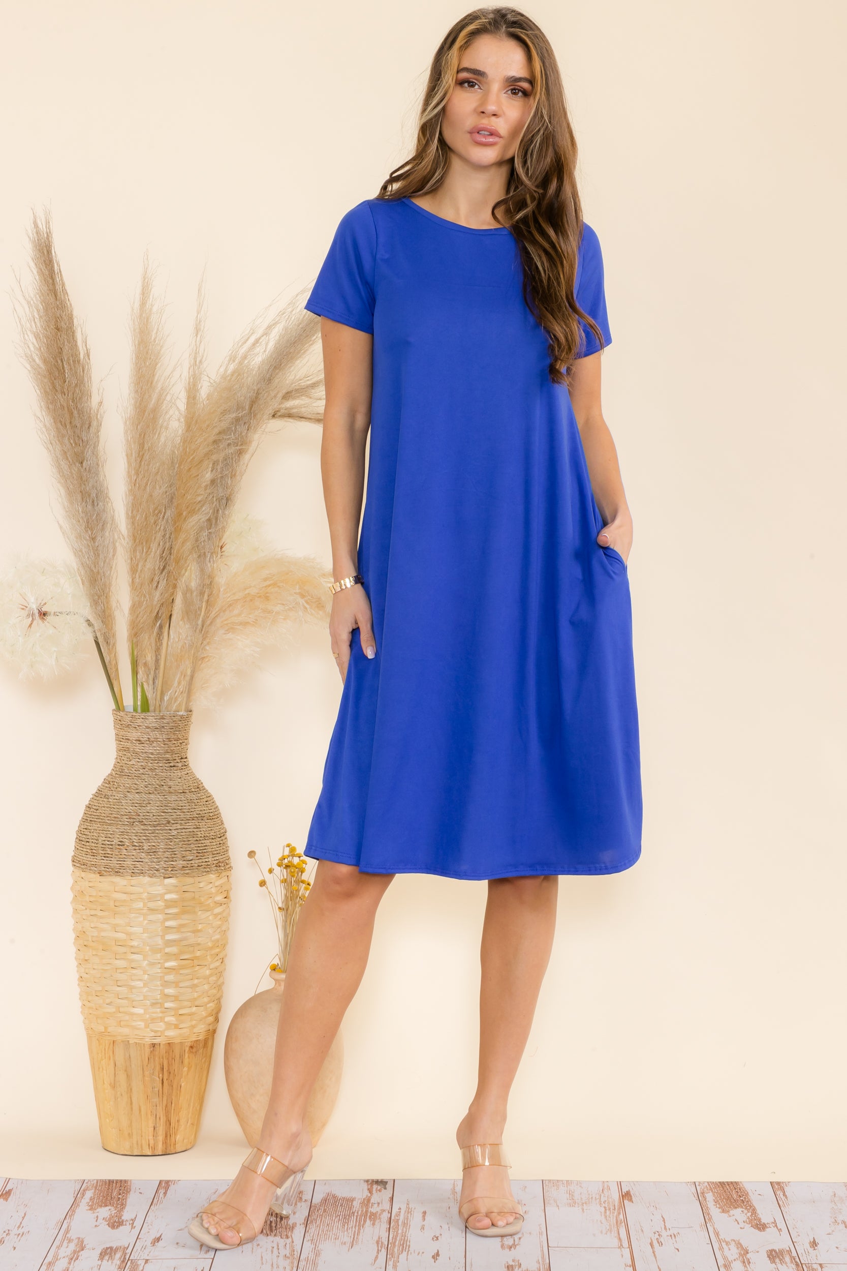 SAN136X-S Tunic Dress with Pockets