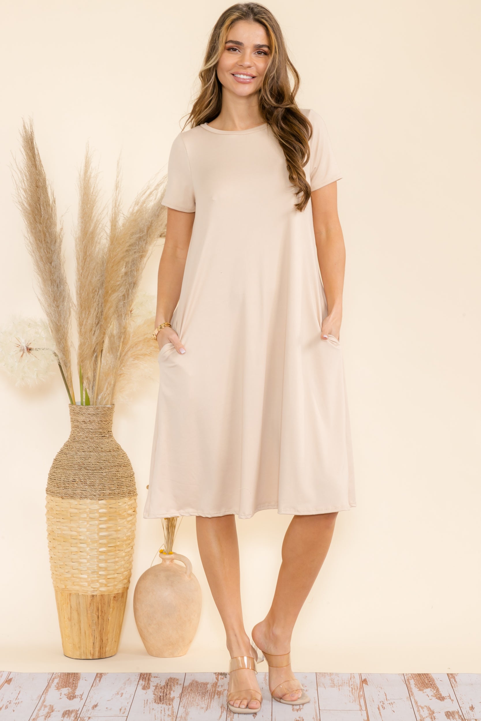 SAN136X-S Tunic Dress with Pockets