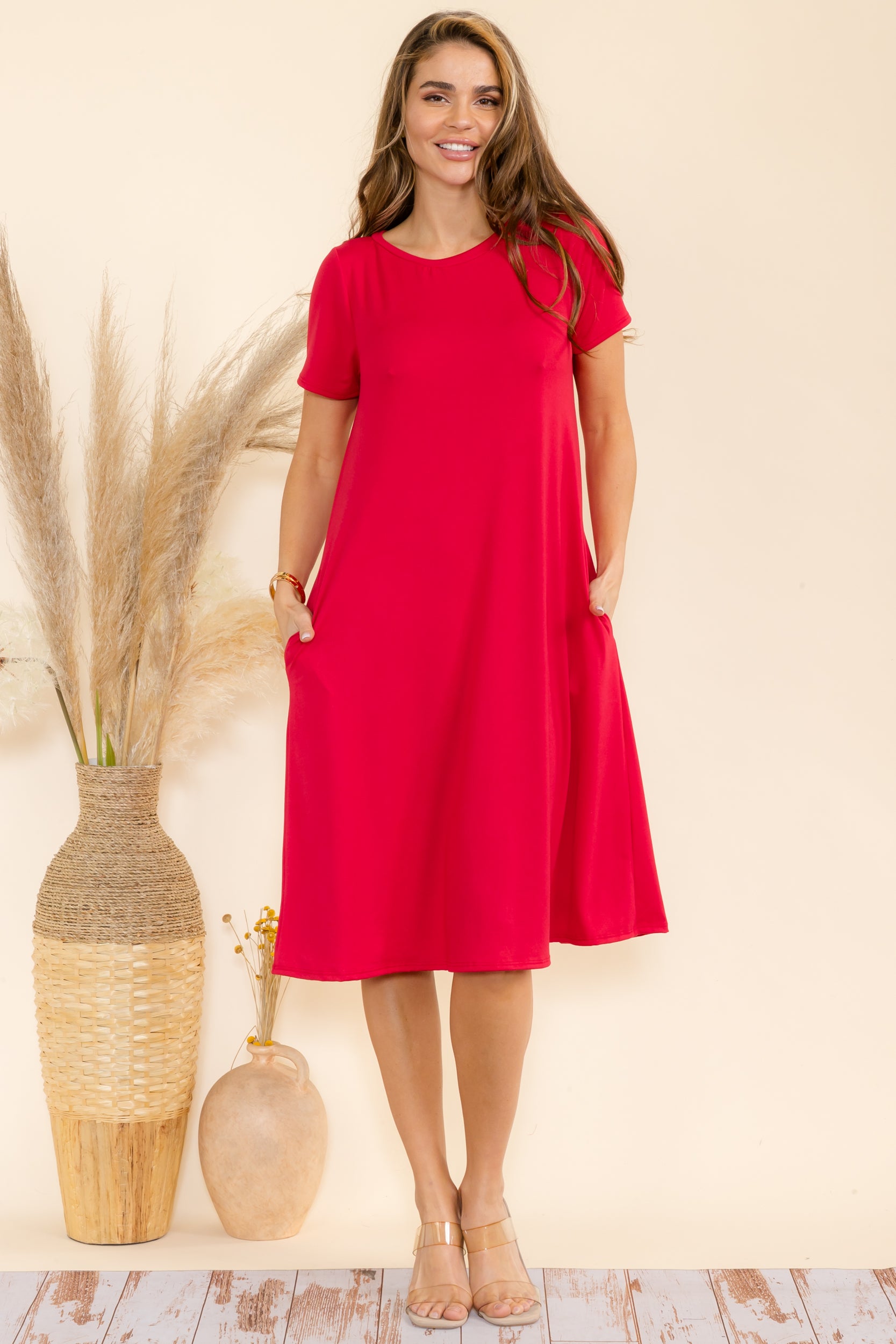 SAN136X-S Tunic Dress with Pockets