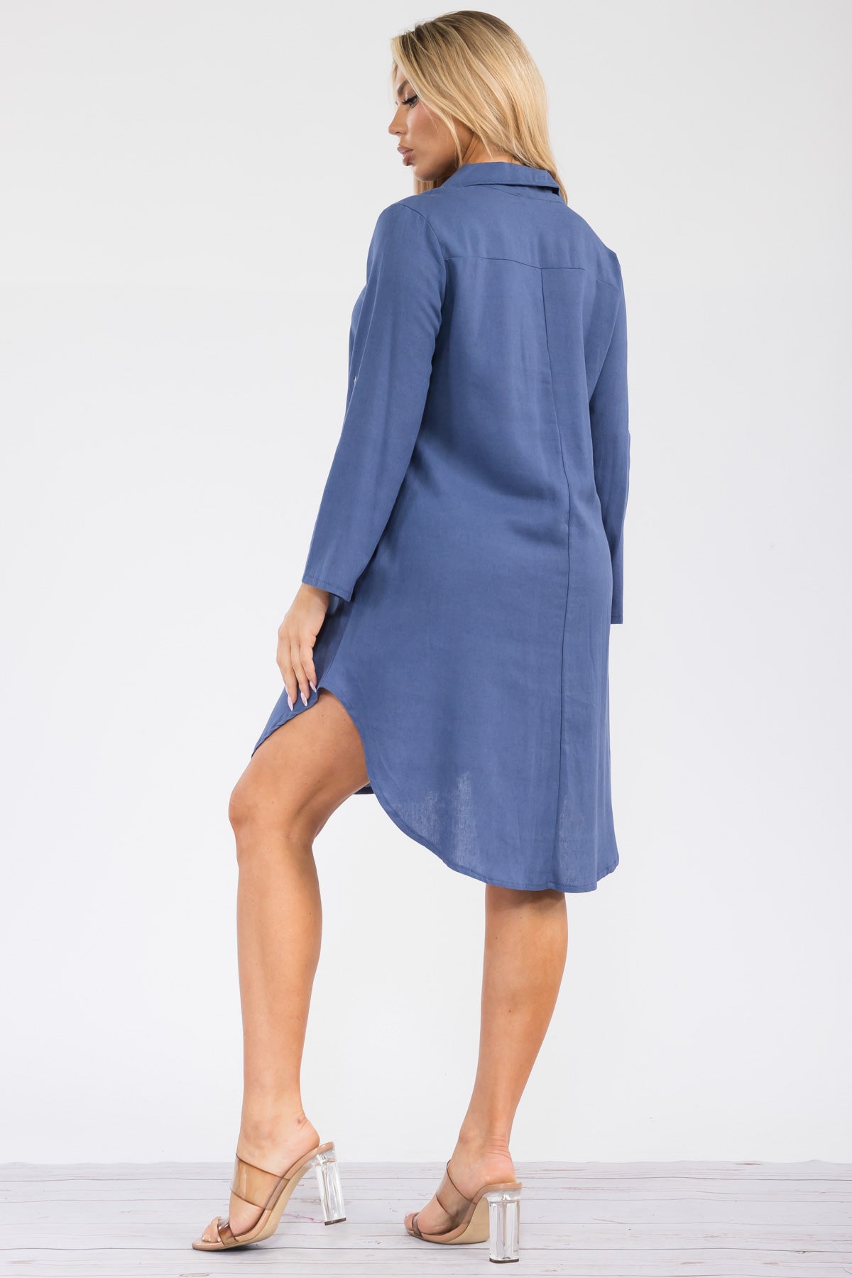 HH754X-S - LONGSLEEVE COLLARED DRESS