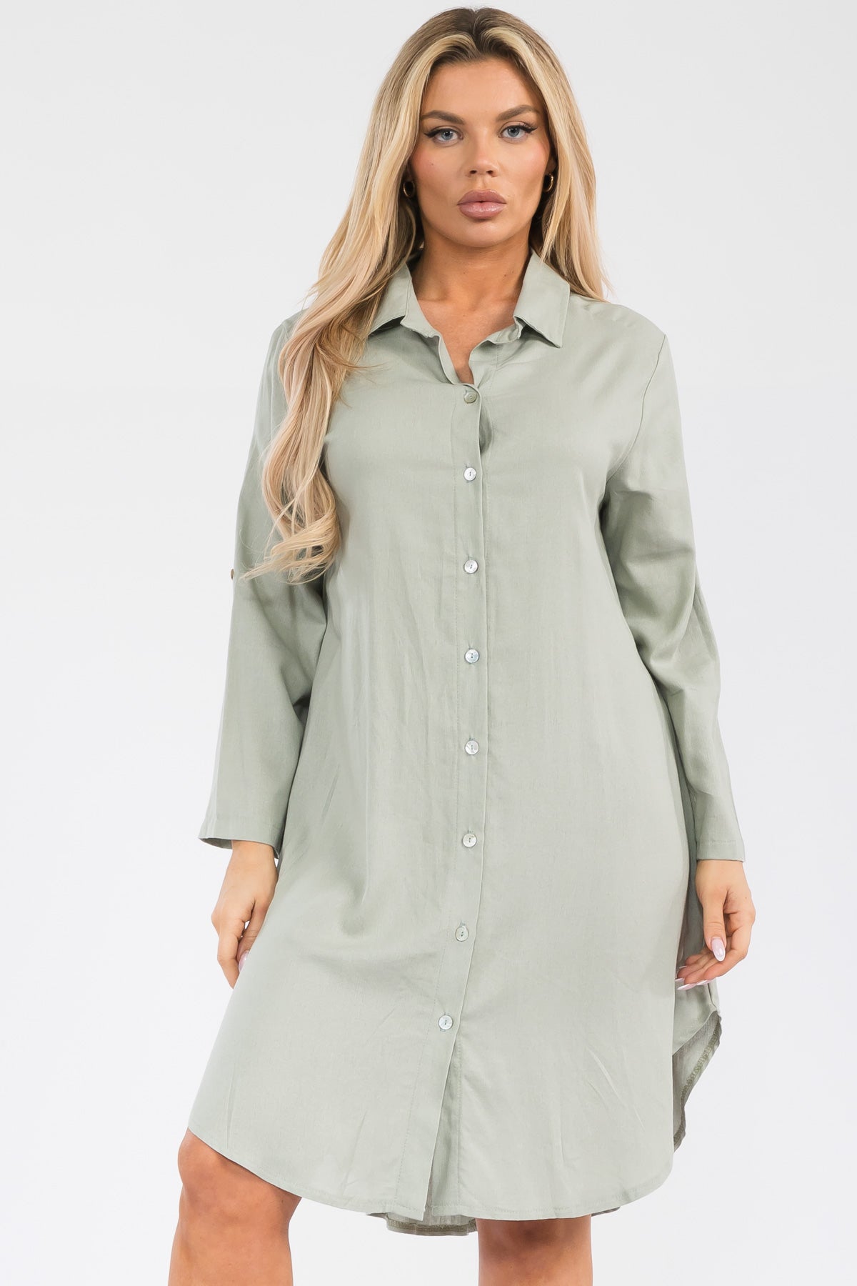 HH754X-S - LONGSLEEVE COLLARED DRESS