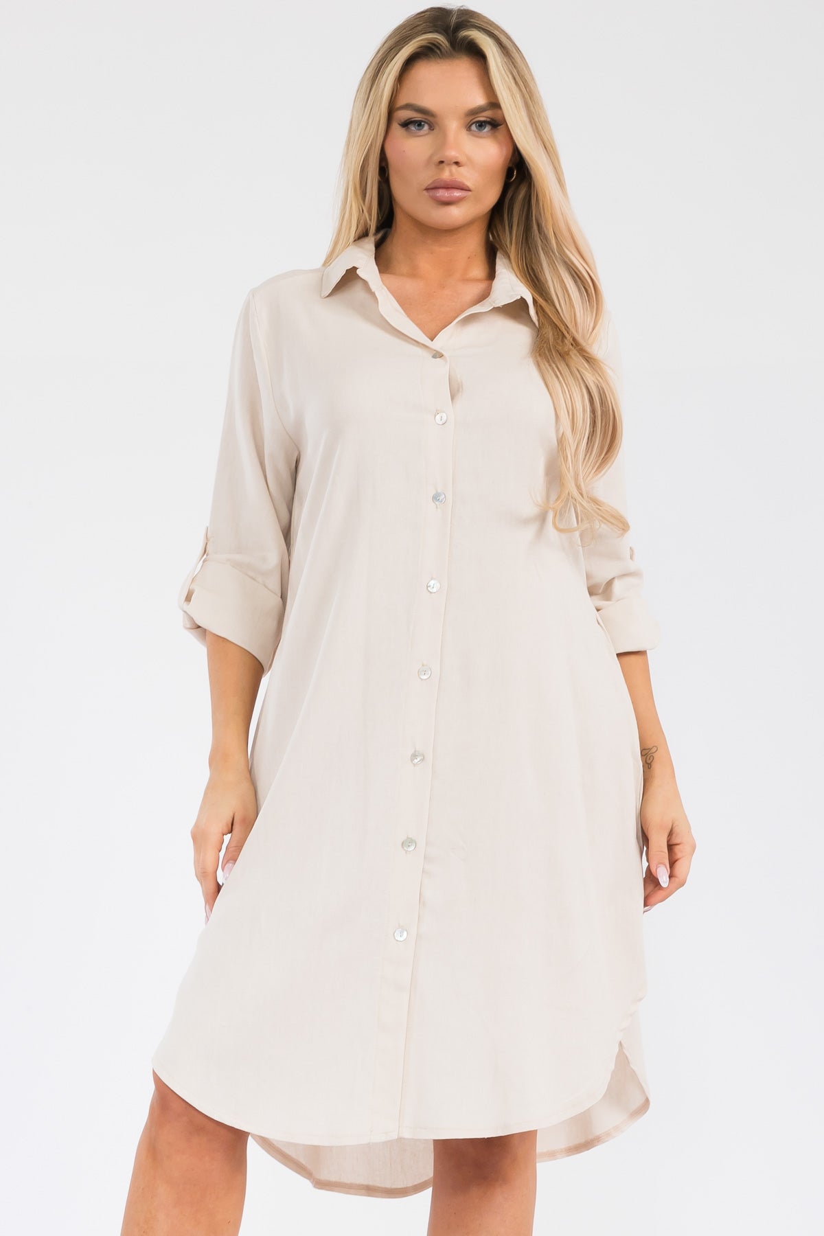 HH754X-S - LONGSLEEVE COLLARED DRESS