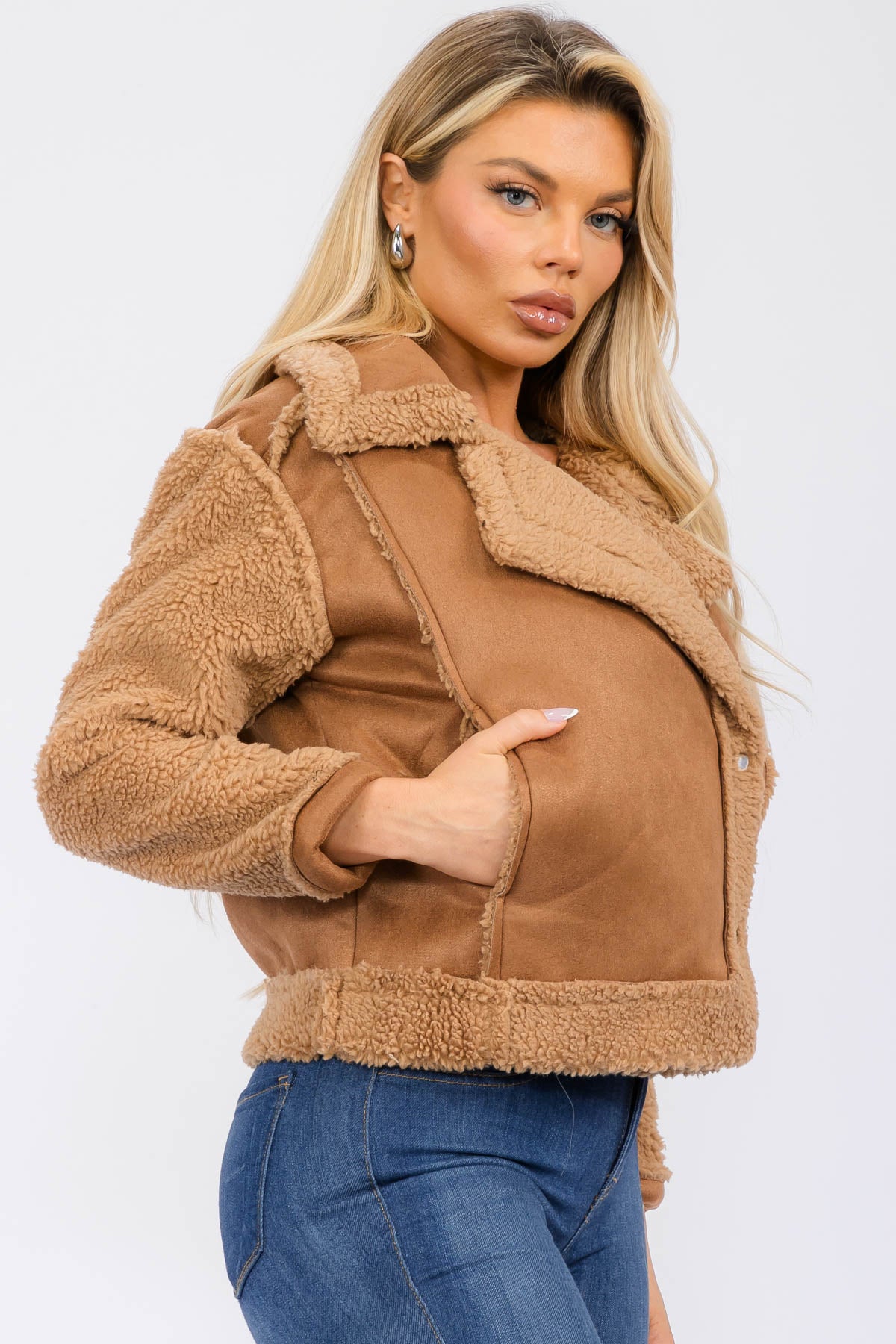 ANM736 - Moto Style Fur Jacket