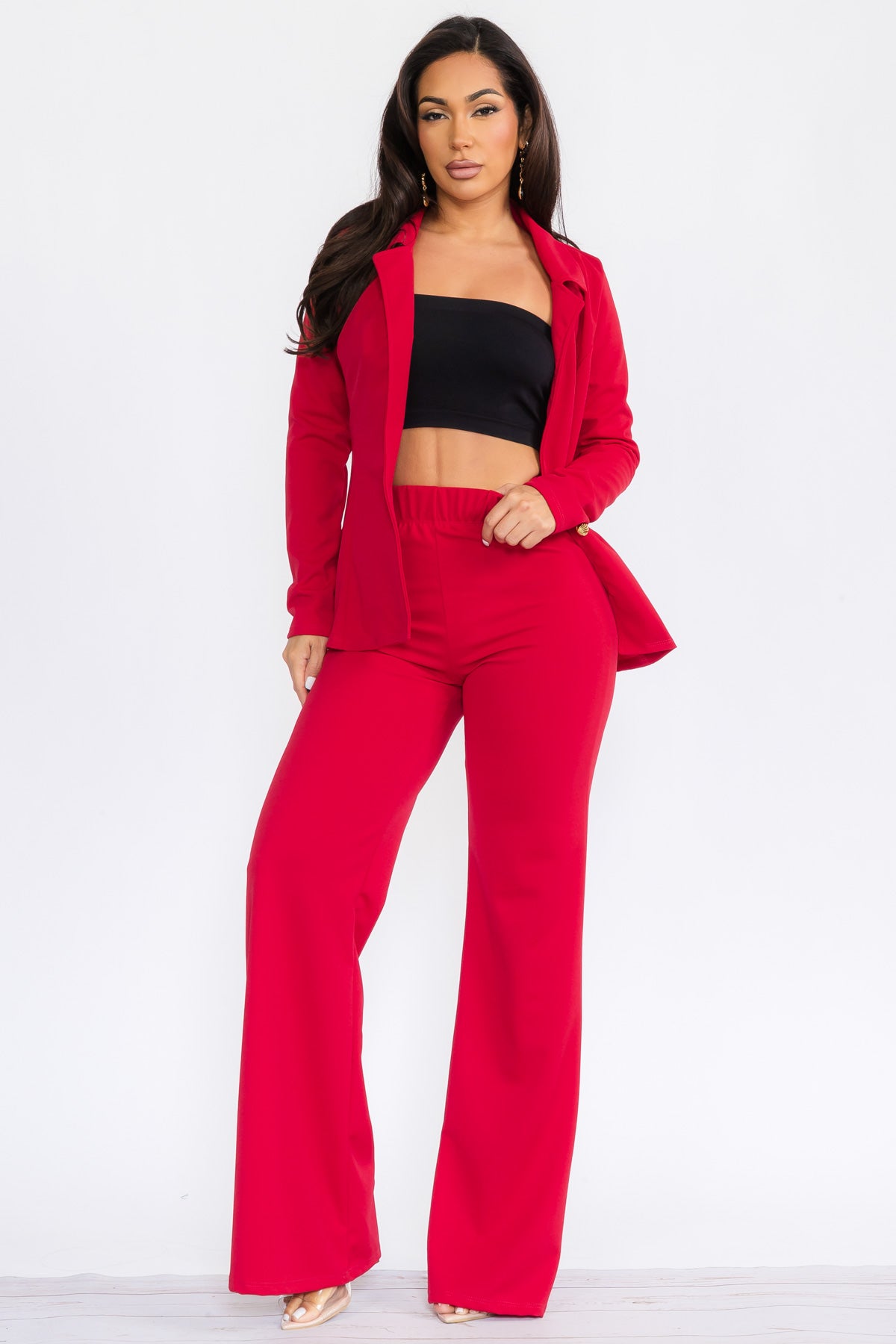 HH741X-S - 2PC SOLID PANT AND BLAZER SET