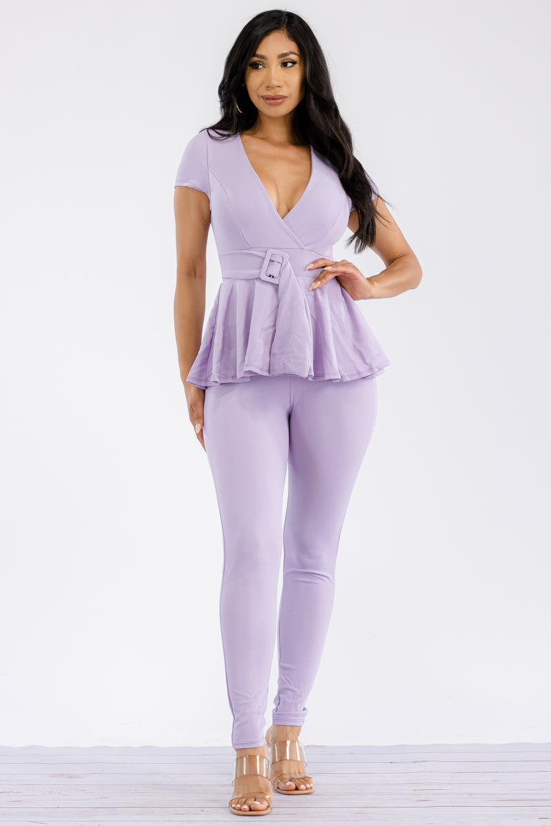 GR4255 - 2 PC TOP AND PANT SET