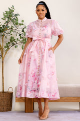 LD717-R - FLR  - TWO PIECE DRESS SET