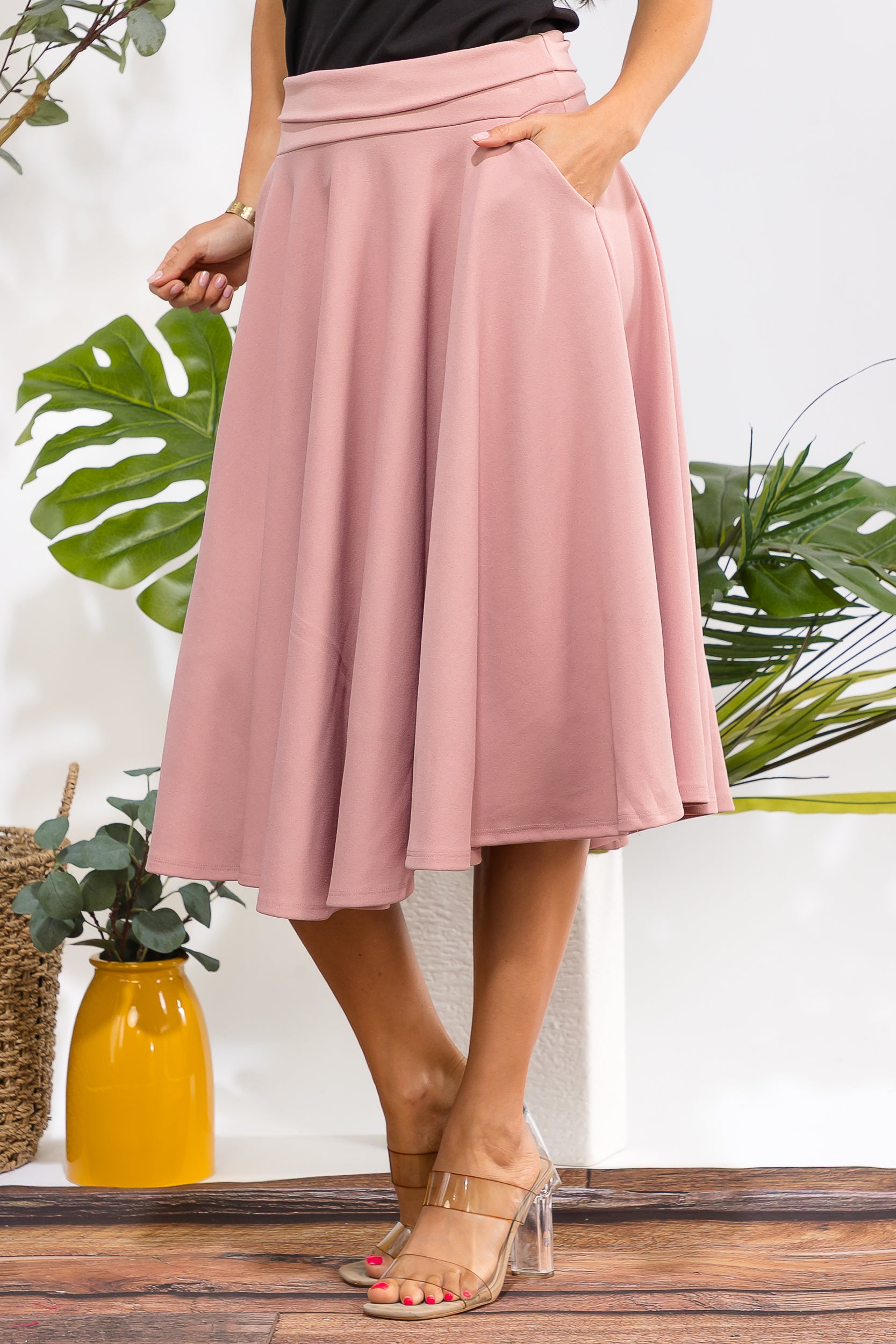 HH784R-S A-Line Midi Skirt