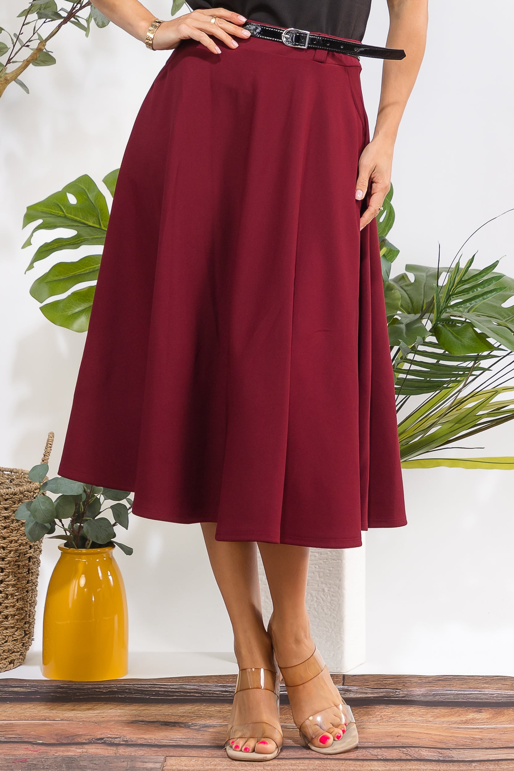 HH783R-S Midi Flare Skirt