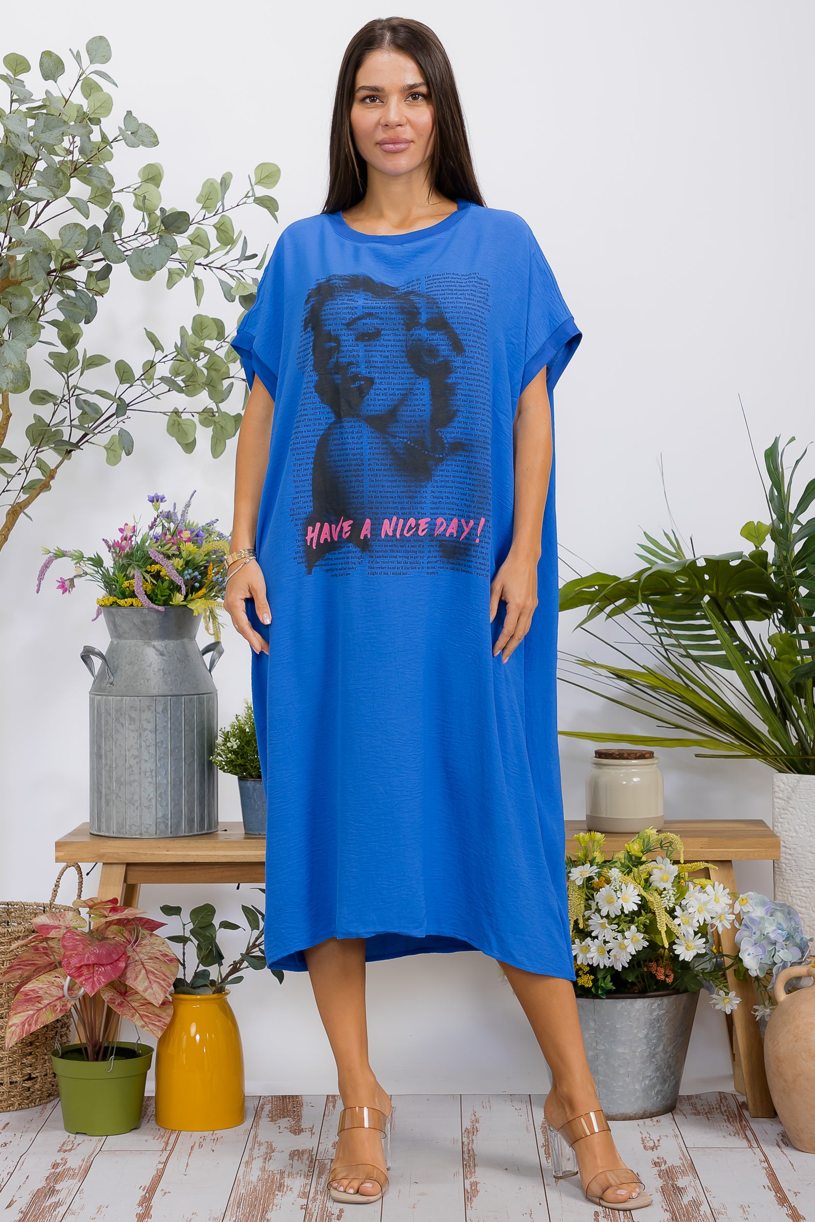 2513-1 Oversized T-Shirt Dress