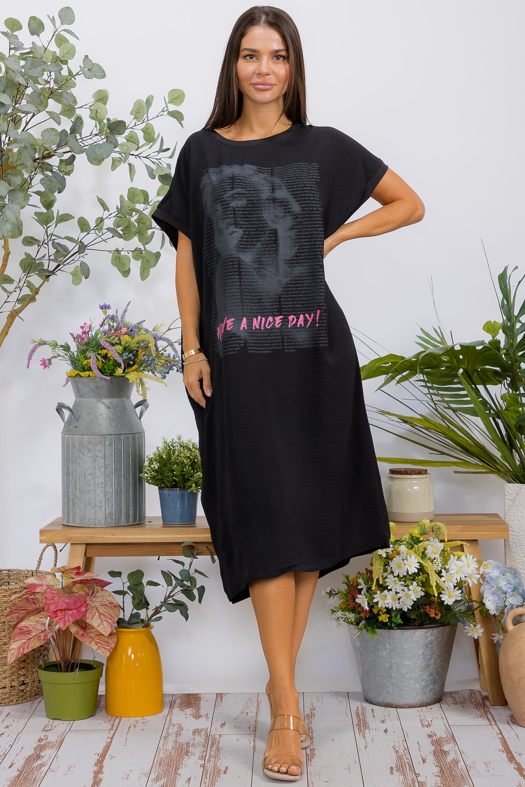 2513-1 Oversized T-Shirt Dress
