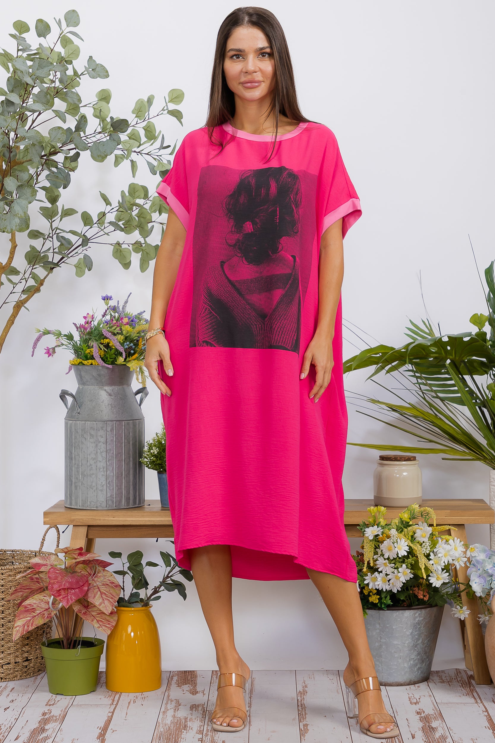 2513-2 Oversized T-Shirt Dress