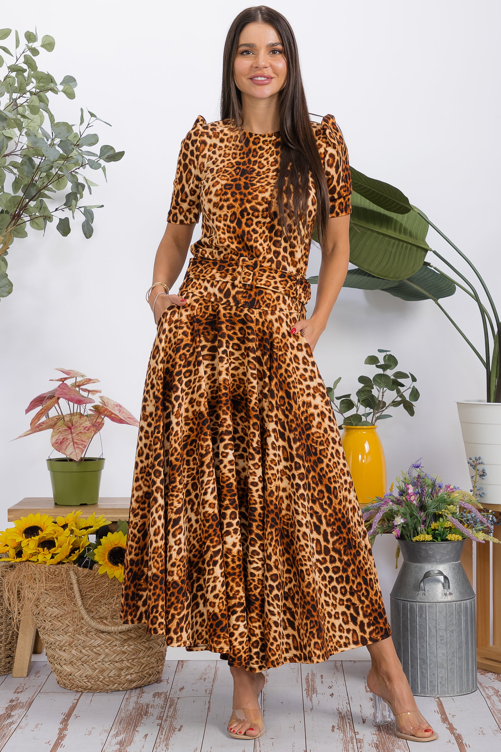 HH779X-P1 Plus Size High-Waisted Maxi Skirt